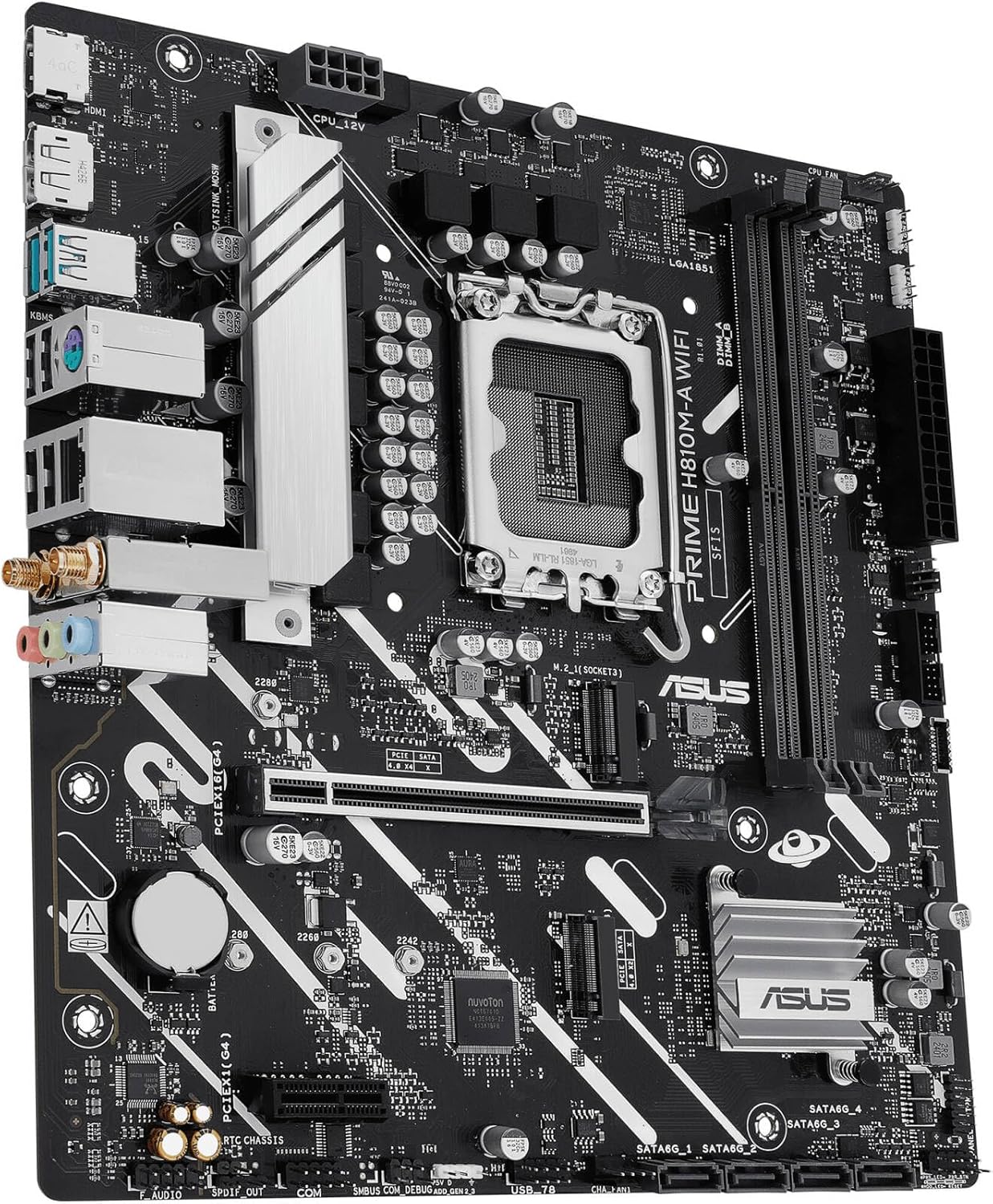 ASUS Prime H810M-A WiFi Motherboard – LGA1851, Intel H810 Chipset, USB 10Gbps, SATA Support, Micro-ATX