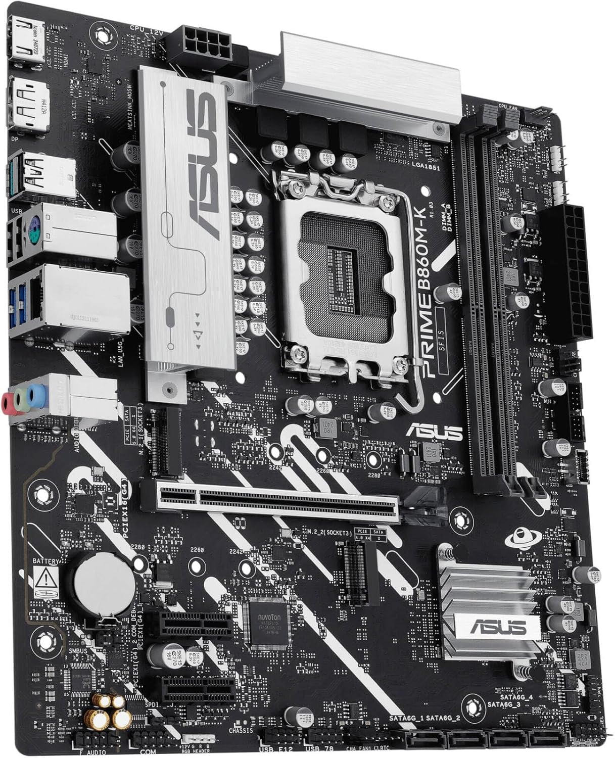 ASUS Prime B860M-K Motherboard – LGA1851 Socket, B860 Chipset, USB 10Gbps, Micro-ATX