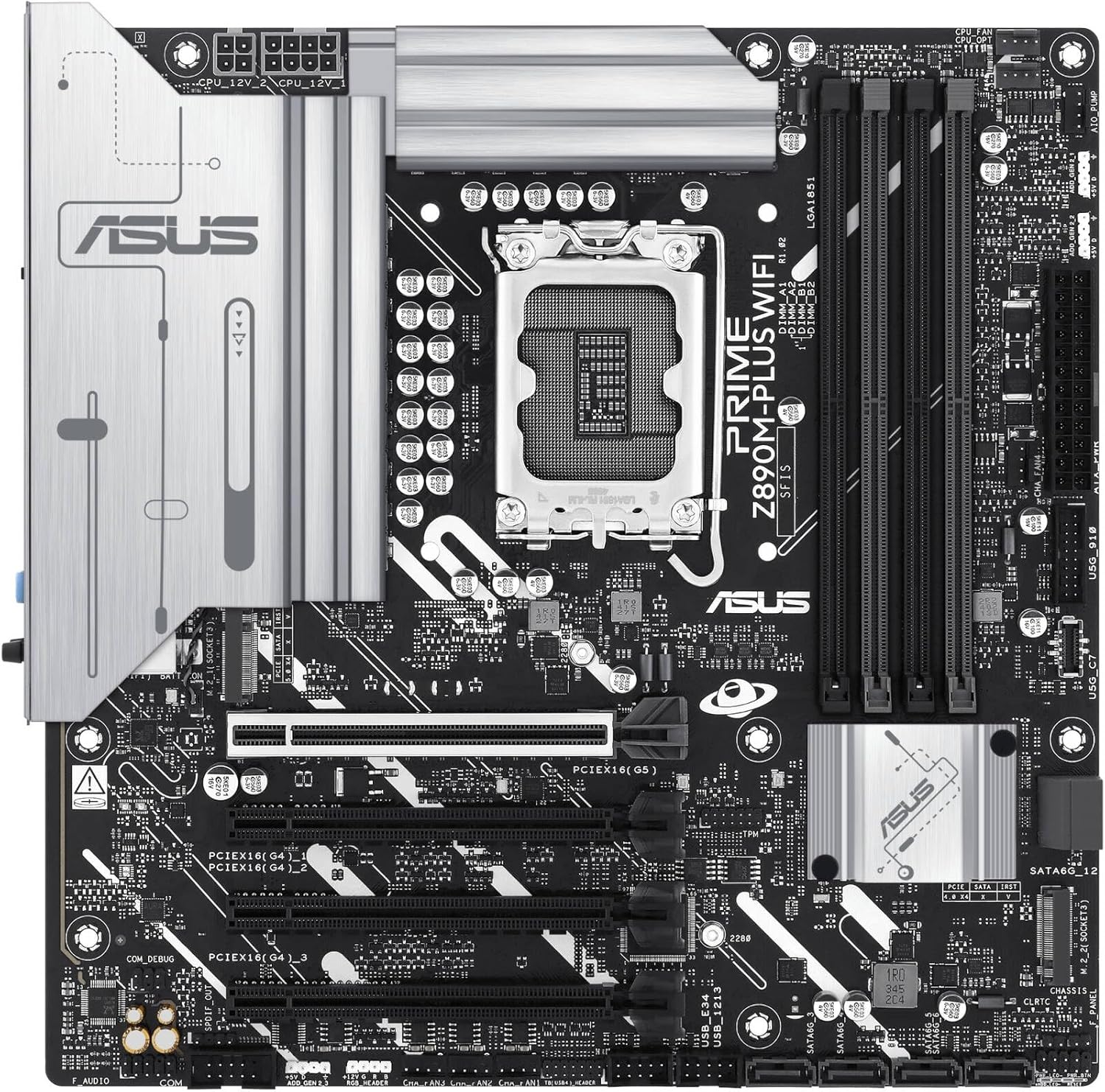 ASUS Prime Z890M-Plus WiFi Motherboard – LGA1851 Socket, Z890 Chipset, USB 20Gbps