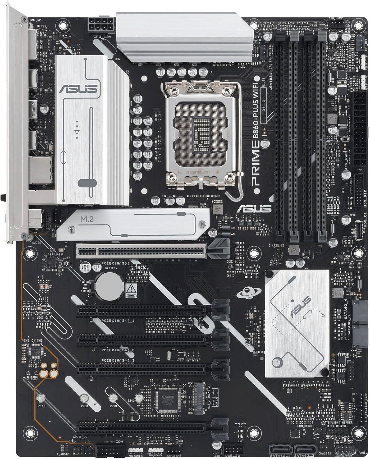 ASUS Prime B860-Plus WiFi Motherboard – LGA1851 Socket, B860 Chipset, ATX