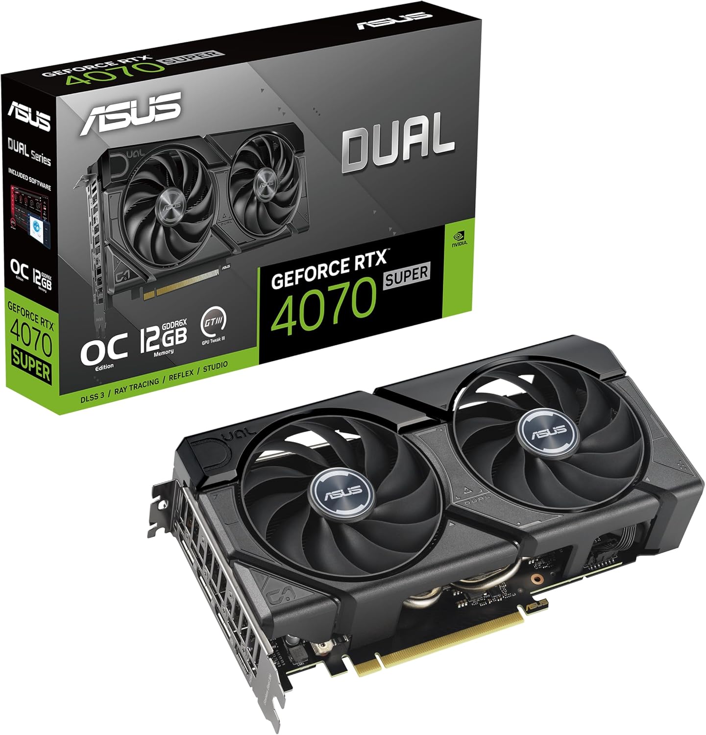 DUAL-RTX5060TI-O8G-AE – Dual NVIDIA GeForce RTX 5060 Ti Graphics Cards with 8GB GDDR6 Memory Each, PCIe 4.0, and Advanced Cooling System