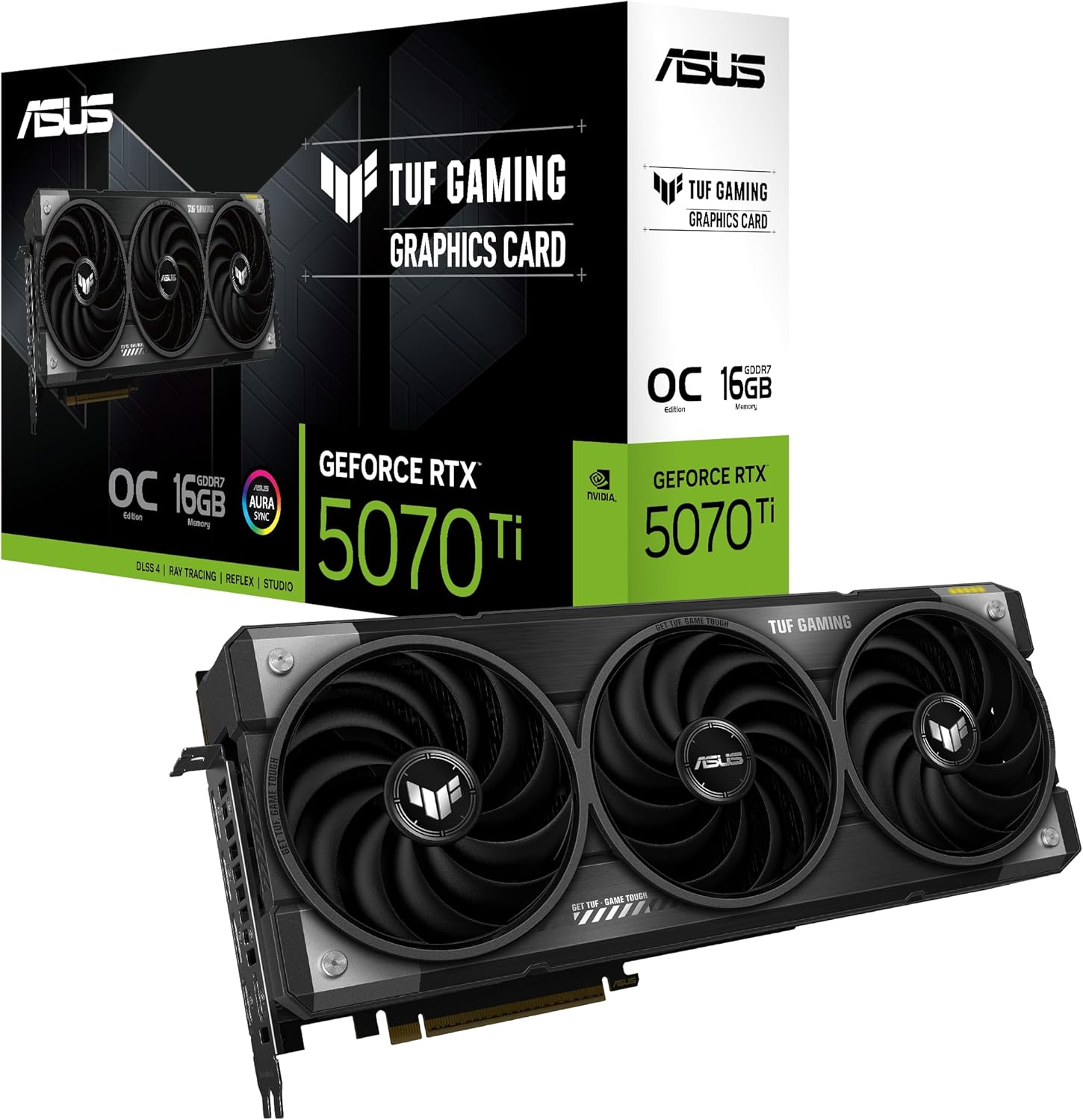 TUF-RTX5070TI-O16G-GAMING-AE – ASUS TUF Gaming NVIDIA GeForce RTX 5070 Ti Graphics Card with 16GB GDDR6 Memory
