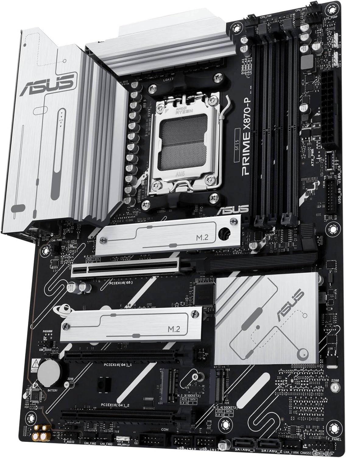 ASUS Prime X870-P Motherboard – AMD AM5 Socket, X870 Chipset, PCIe 5.0, USB4, Aura Sync RGB