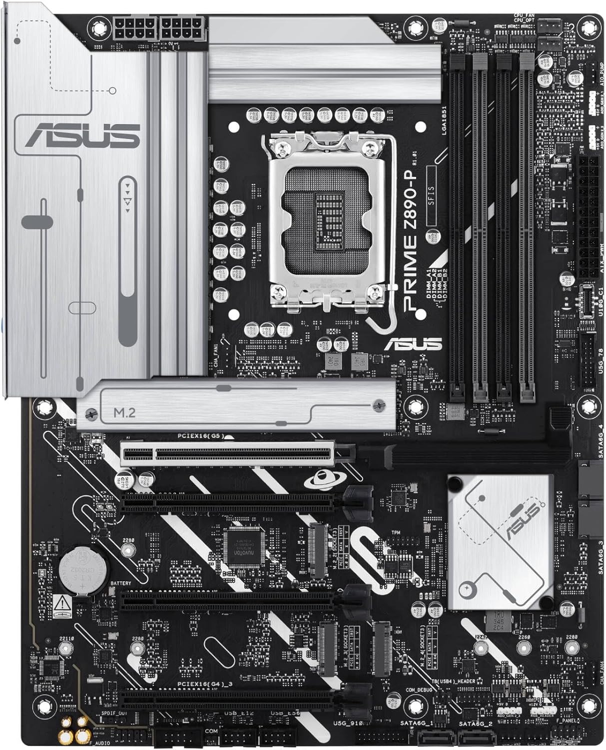 ASUS Prime Z890-P Motherboard – LGA1851 Socket, Z890 Chipset, USB 20Gbps