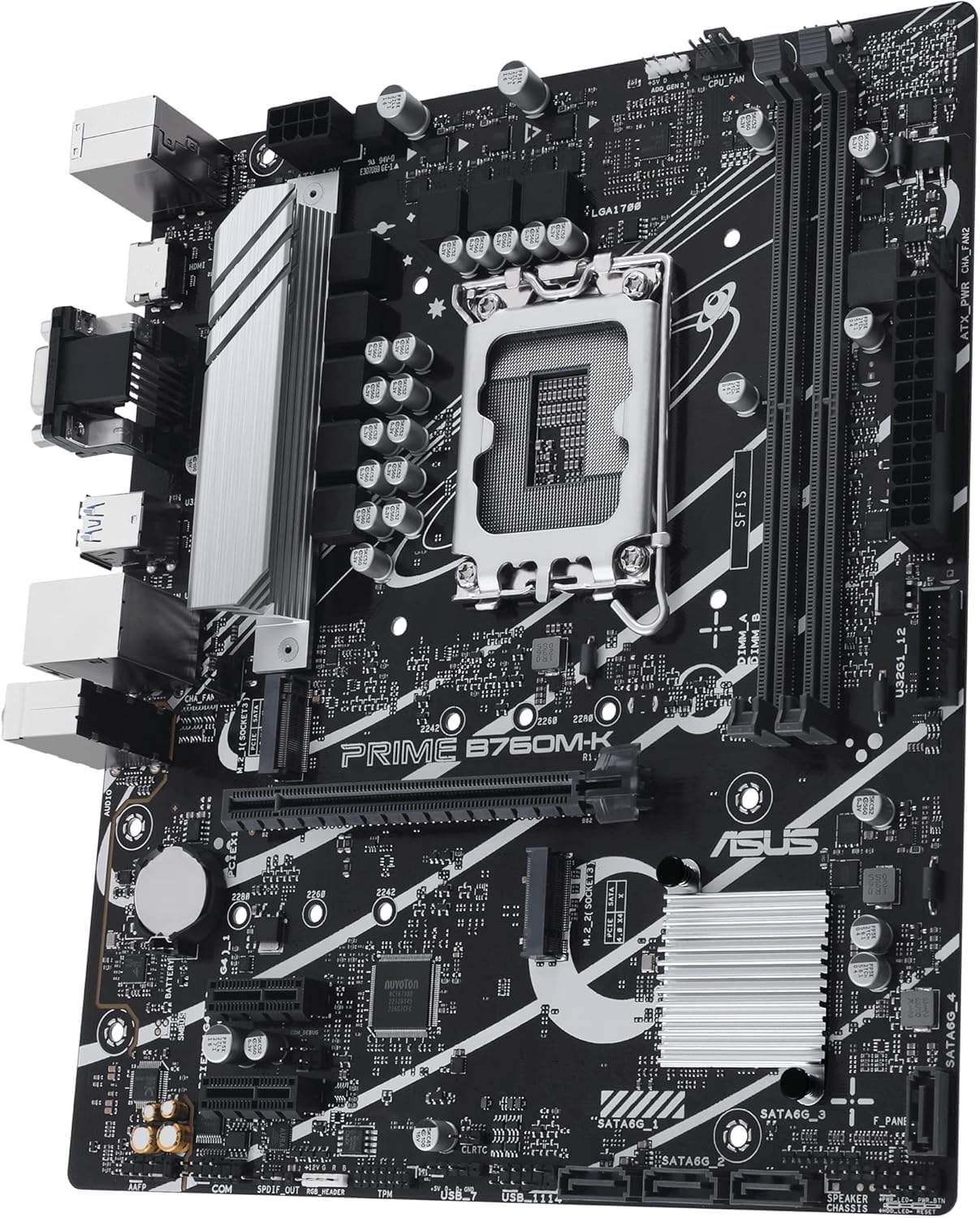 ASUS Prime B760M-K Motherboard – LGA1700, Intel B760 Chipset, USB 3.2 Gen 1, Micro-ATX