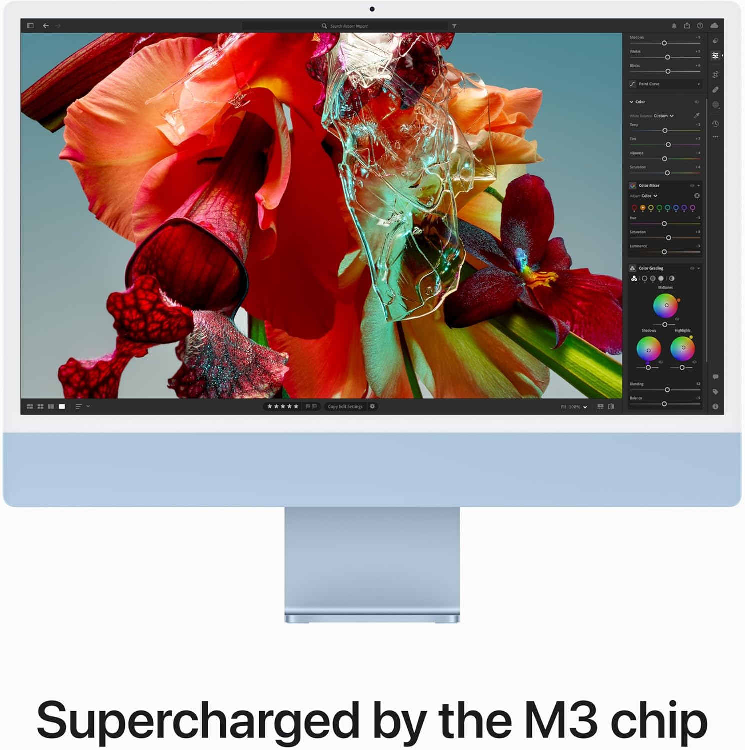 Apple 24-inch iMac M3 8C/8C 8GB RAM 256GB Blue MQRC3-INTERNATIONAL VERSION