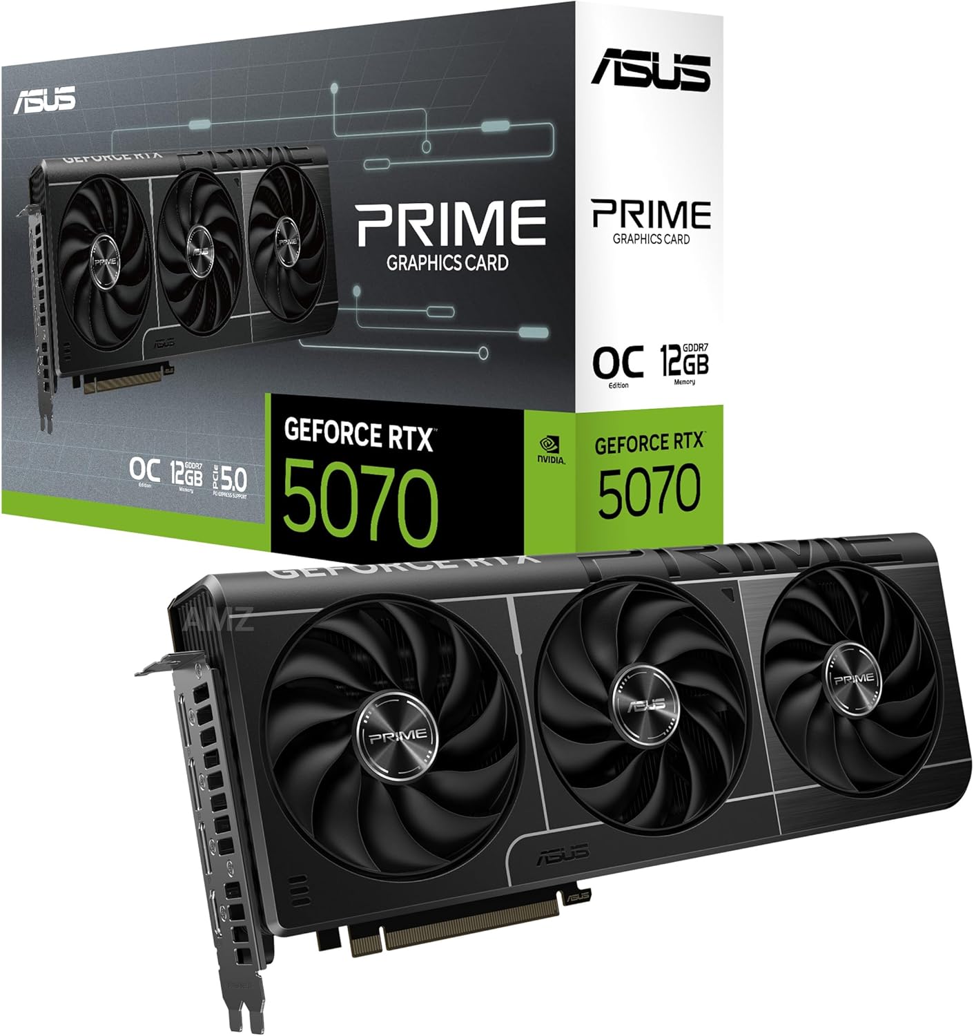 DUAL-RTX5070-O12G-AE – Dual NVIDIA GeForce RTX 5070 Graphics Cards with 12GB GDDR6 Memory Each, PCIe 4.0, and Advanced Cooling Technology