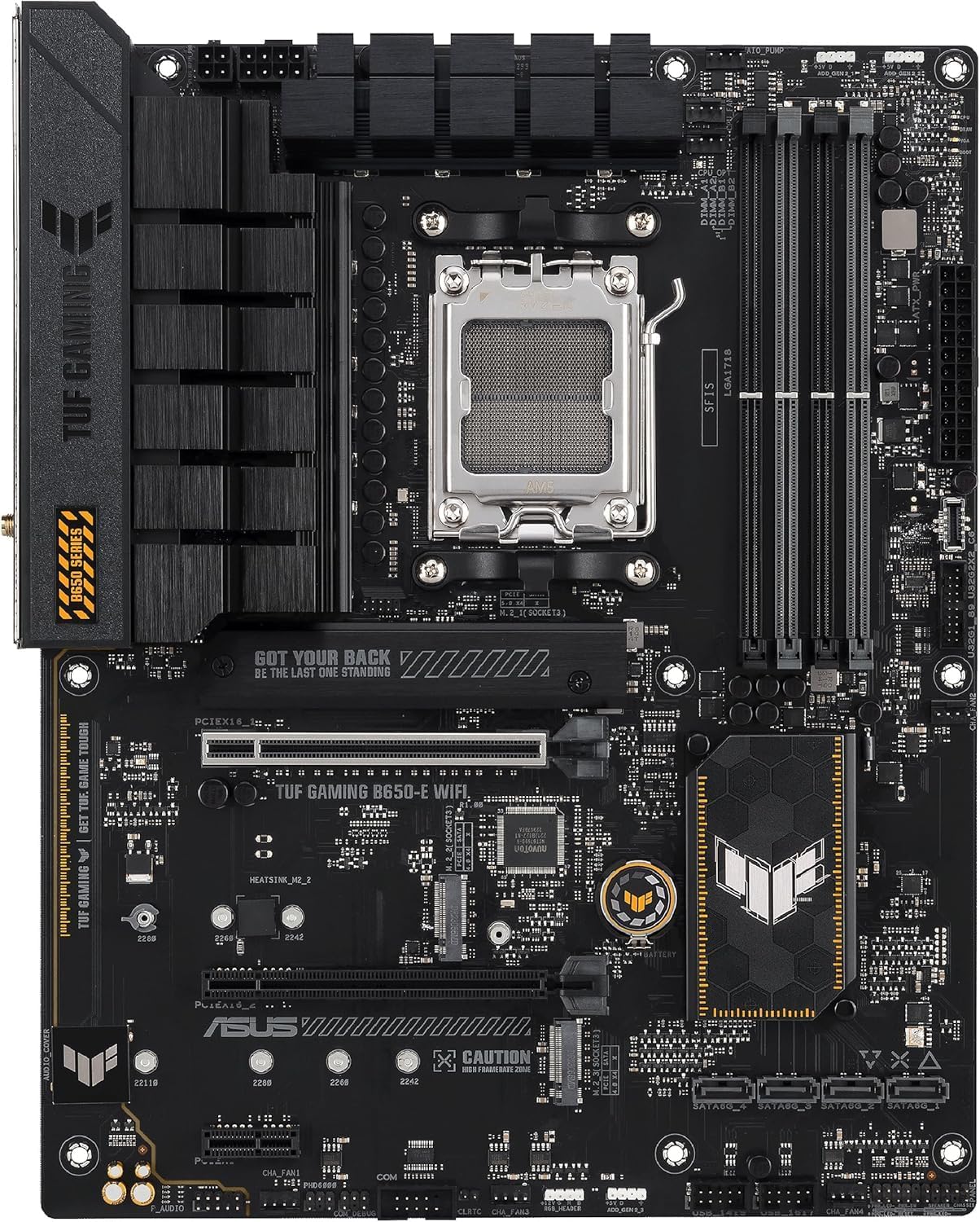 ASUS TUF Gaming B650-E WiFi Motherboard – AMD AM5 Socket, B650 Chipset, USB 20Gbps, Wi-Fi