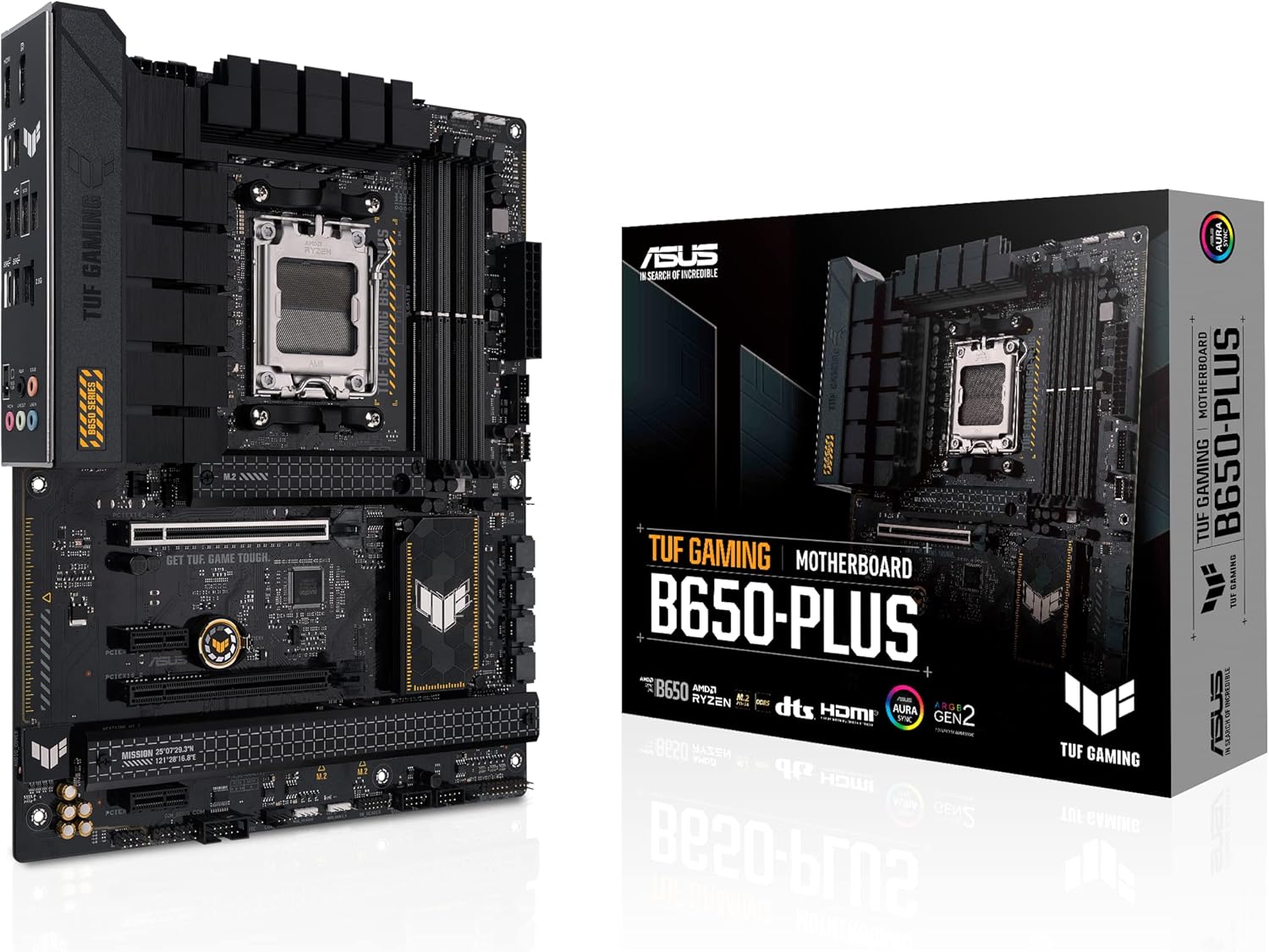 ASUS TUF Gaming B650M-PLUS WiFi-AE   Micro-ATX AM5 Motherboard with DDR5-6400+ OC, PCIe 5.0, WiFi 6E, 2.5Gb Ethernet, USB 3.2 Gen 2x2, Aura Sync RGB & Enhanced Cooling