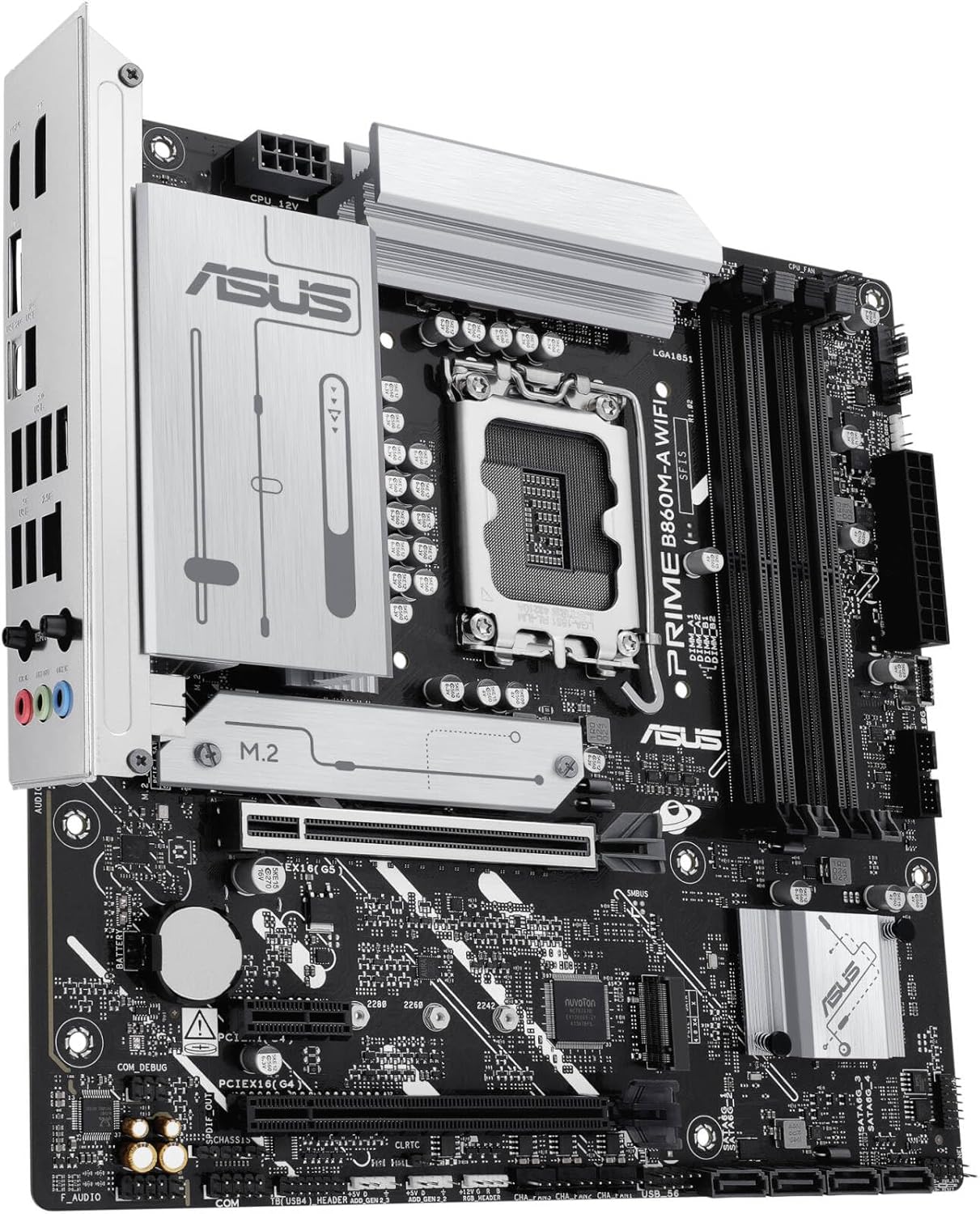 ASUS Prime B860M-A WiFi Motherboard – LGA1851 Socket, B860 Chipset, USB 20Gbps, WiFi 6E, Micro-ATX