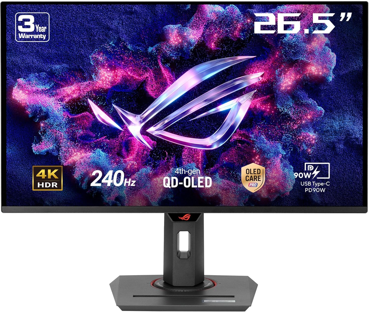 ASUS ROG Strix XG32WCMS – 32" QHD (2560×1440) Curved VA Gaming Monitor, 280 Hz, 1 ms GTG, DisplayHDR 400, FreeSync Premium, USB-C, Ergonomic Stand