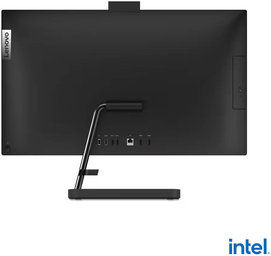Lenovo IdeaCentre AIO 3 27IAP7 Desktop PC, 27" FHD IPS, Intel Core i5-1240P, 8GB RAM, 512GB SSD, NVIDIA GeForce MX550 2GB, Calliope Wireless ENG-ARB KB & Wireless Mouse, DOS, Black | F0GJ003AAX