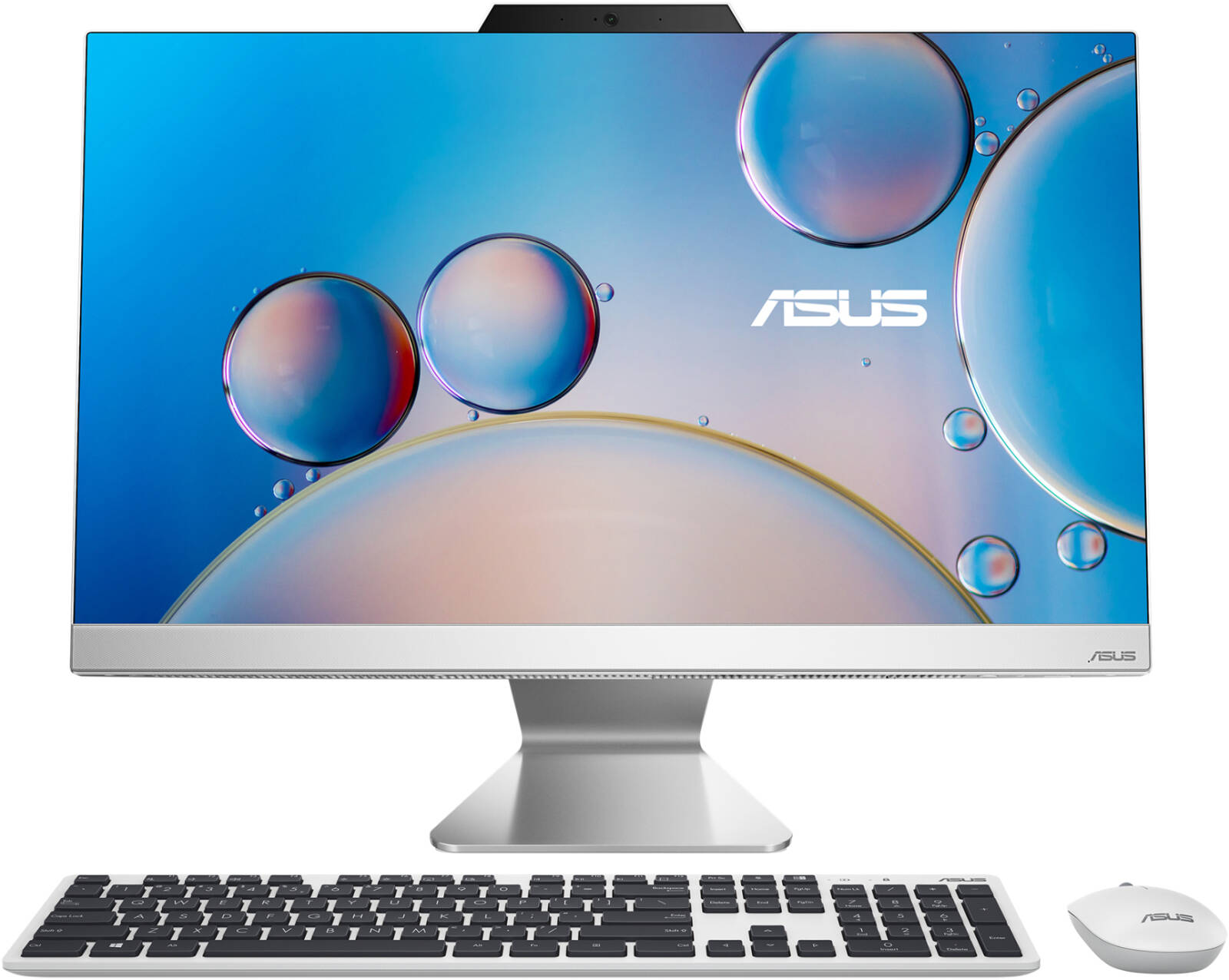 ASUS A3402 All in One Desktop Computer, 23.8" FHD Wide View Display, Intel Core i5-1235U, 16GB RAM, 512GB SSD, Intel UHD Graphics, ENG-ARB k/b & Mouse, Free DOS, White | A3402WBAT-WA159M