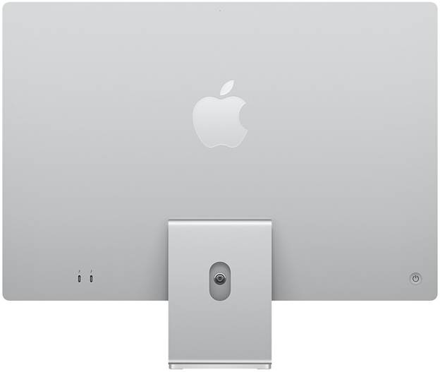 Apple iMac 24" Desktop Computer, M1 Chip  with 8 Core CPU and 7 Core GPU, 8GB Unified Memory, 256GB SSD, Touch ID, English Keyboard and Mouse, Silver | MGTF3B/A