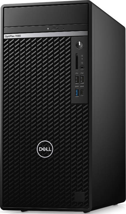Dell Optiplex 7090 Tower Desktop, Intel Core i7-11700 Processor, 8GB DDR4 RAM, 1TB HDD, Integrated Graphics, DVD RW, No Wifi, With Keyboard + Mouse, 260W Power Supply, DOS-No OS, Black | N205O7090MT