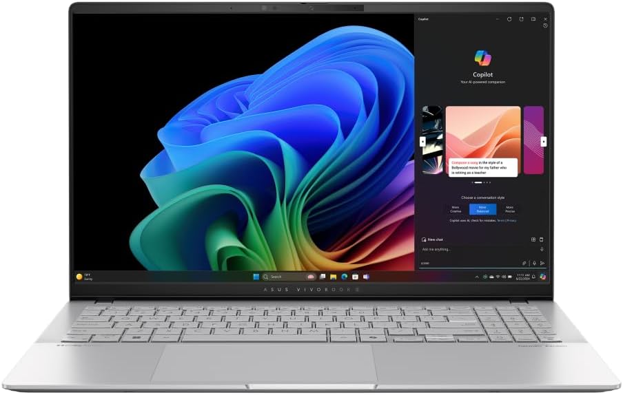 ASUS Vivobook S15 OLED S5507QA-MA001W | Qualcomm Snapdragon X Elite X1E | 32GB RAM - 1TB SSD | Qualcomm Adreno GPU | 15.6