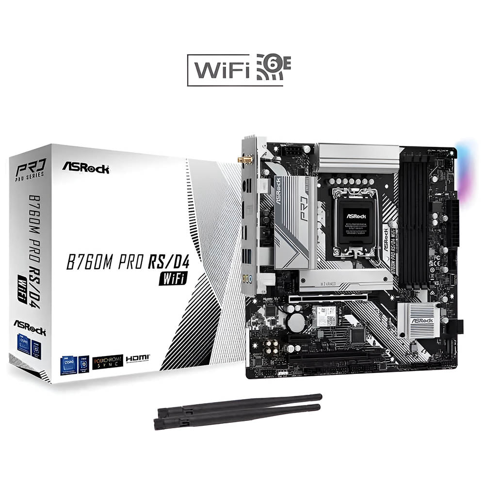 ASRock B760M Pro RS/D4 WiFi: High-Performance mATX Motherboard for Gamers and Creators