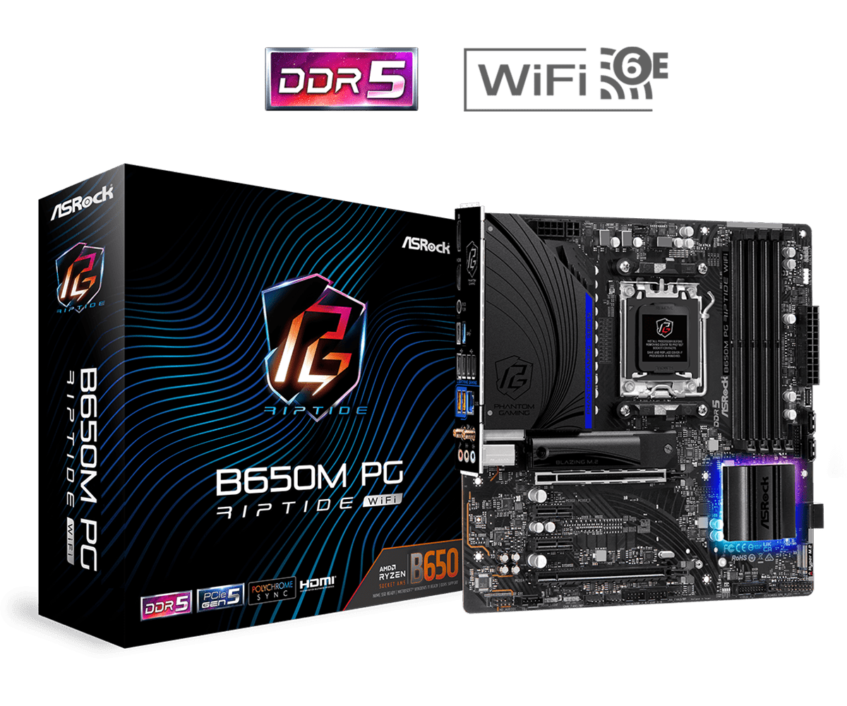 ASROCK B650M PG Riptide WiFi D5 mATX