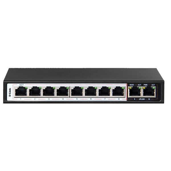 DLINK 10 PORT GIGABIT POE UNMANAGED - 2Gbps/20Gbps