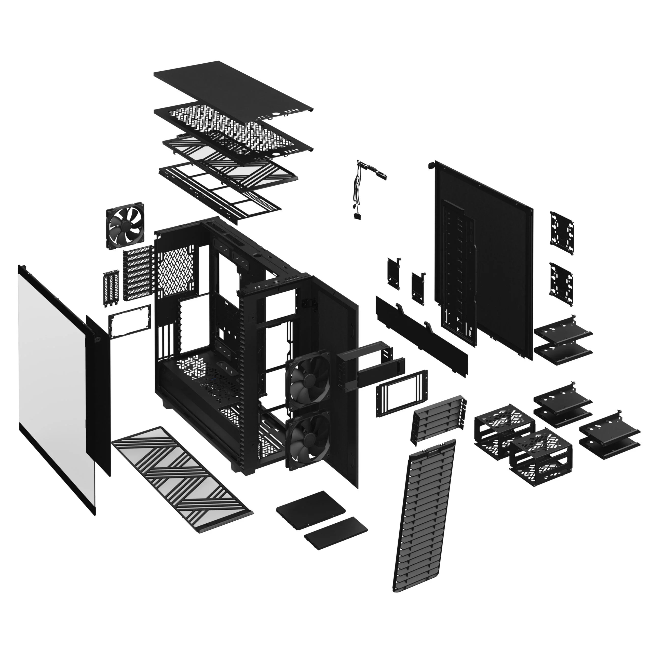Fractal Design Define 7 XL Black Window Full Tower Case – Tempered Glass Side Panel, Modular Interior, Silent Cooling, Premium Build for High-End Systems
