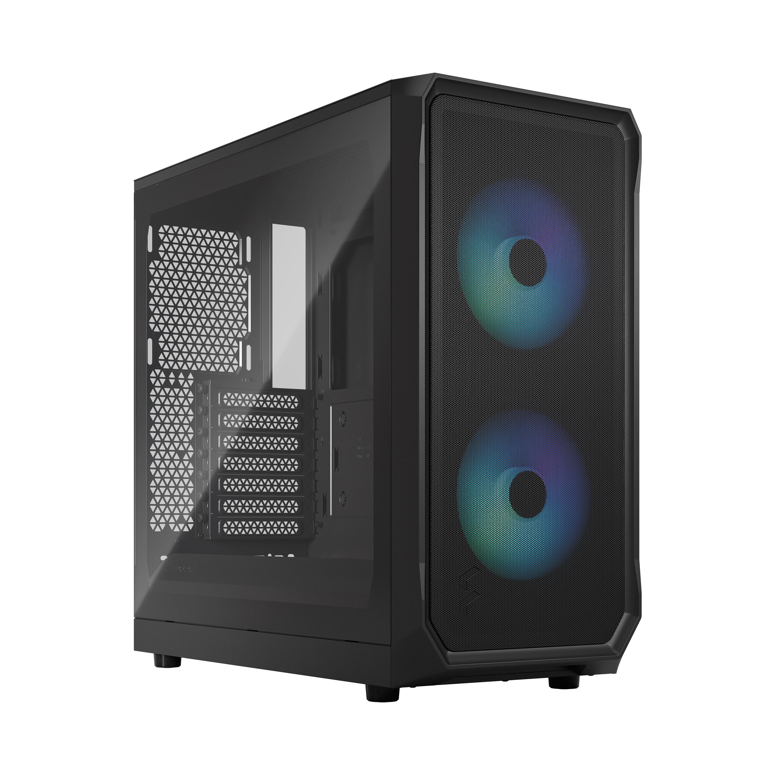Fractal Focus 2 RGB Black Mid Tower Gaming Case – High Airflow PC Chassis with ARGB Fans