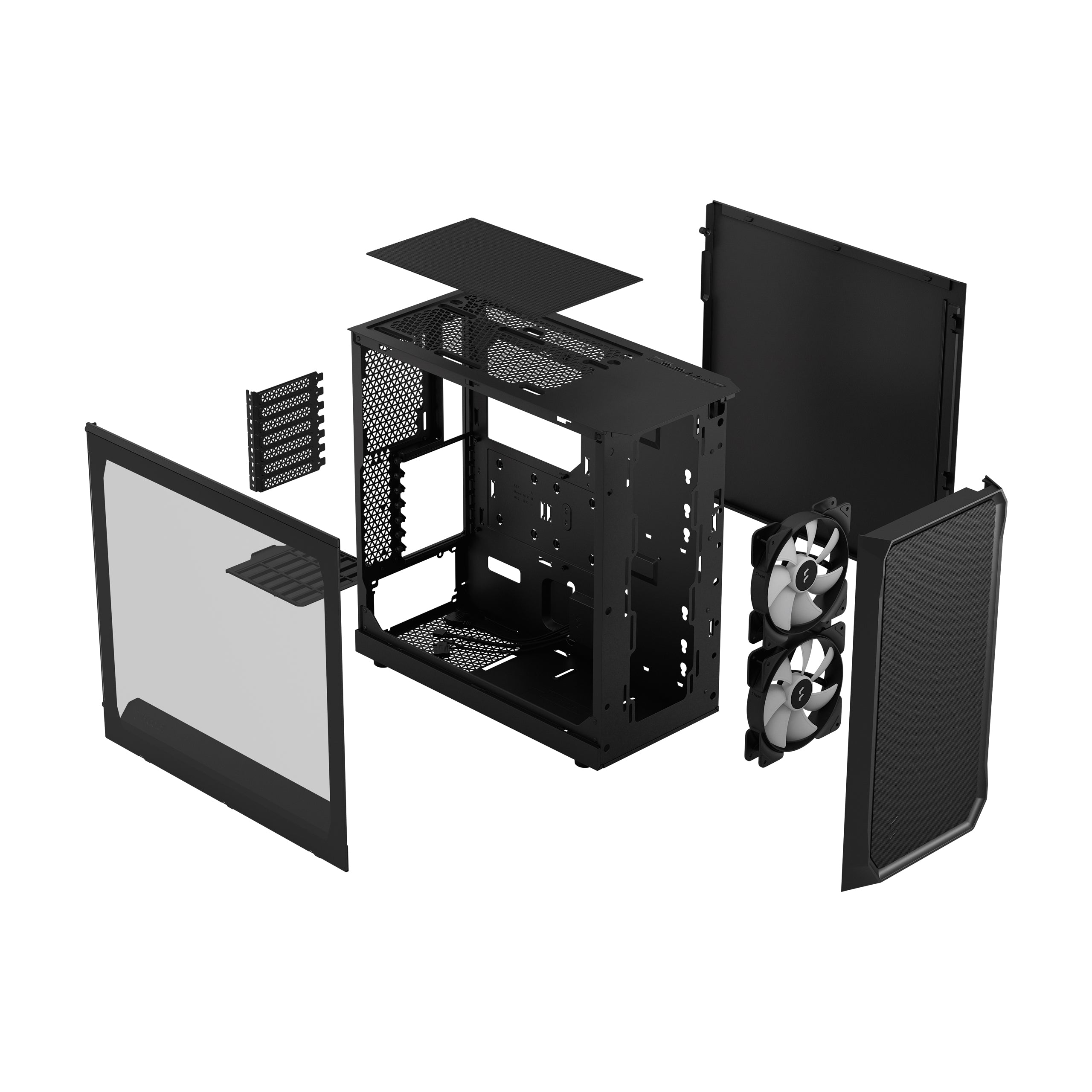 Fractal Focus 2 RGB Black Mid Tower Gaming Case – High Airflow PC Chassis with ARGB Fans