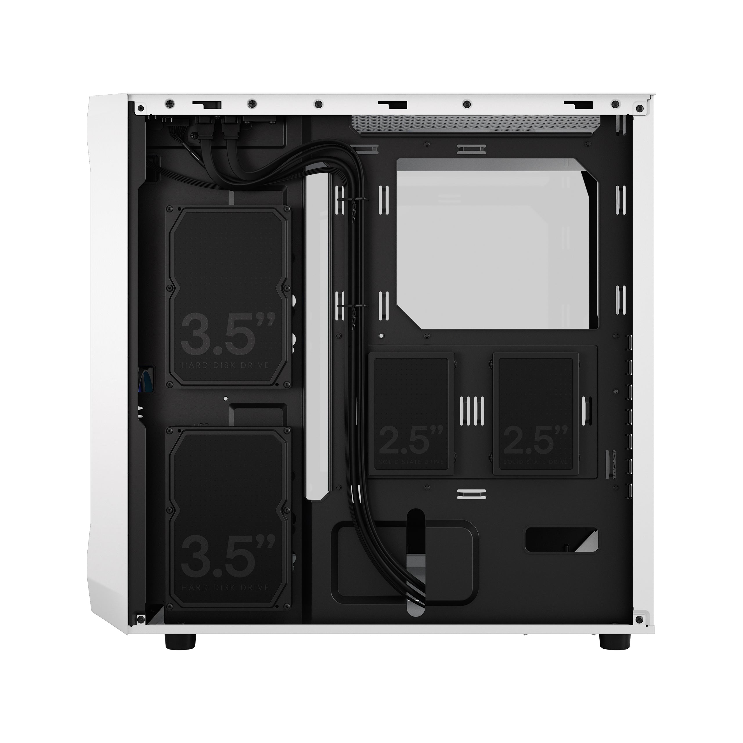 Fractal Focus 2 RGB White Mid Tower Gaming Case – High Airflow PC Chassis with ARGB Fans