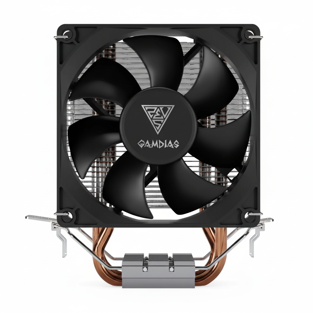 GAMDIAS BOREAS E1-210 MONO CPU Air Cooler – Silent High-Performance Cooling, Compact Design for Gaming & Desktop PCs