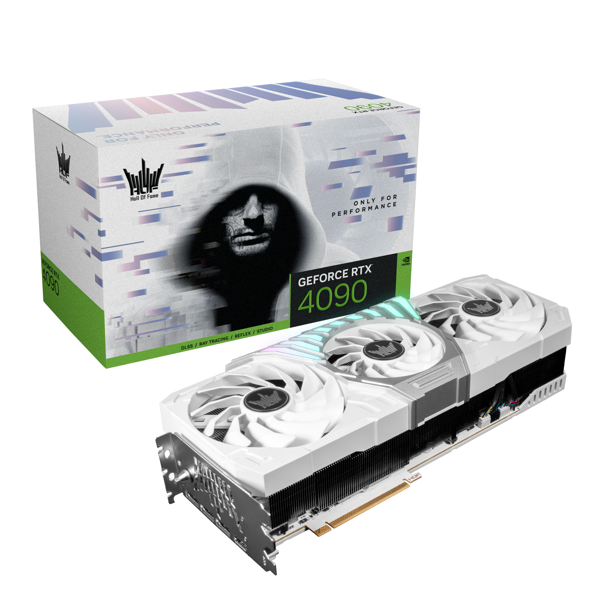 GALAX GeForce RTX 4090 HOF 24GB GDDR6X – 384-bit, 1-Click OC to 2610 MHz, ARGB Crown & LCD Panel, PCIe 5.0 Dual 16-Pin