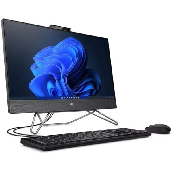 HP 24-cb1009ne Bundle AIO Desktop PC, 24" FHD Touch IPS Display, Intel Core i5-1235U, 8GB RAM, 512 GB SSD, GeForce MX450 2GB, HP 225 Black Wired KB & Mouse, Win 11 Home, Black | CB1009NE-6J7F3EA