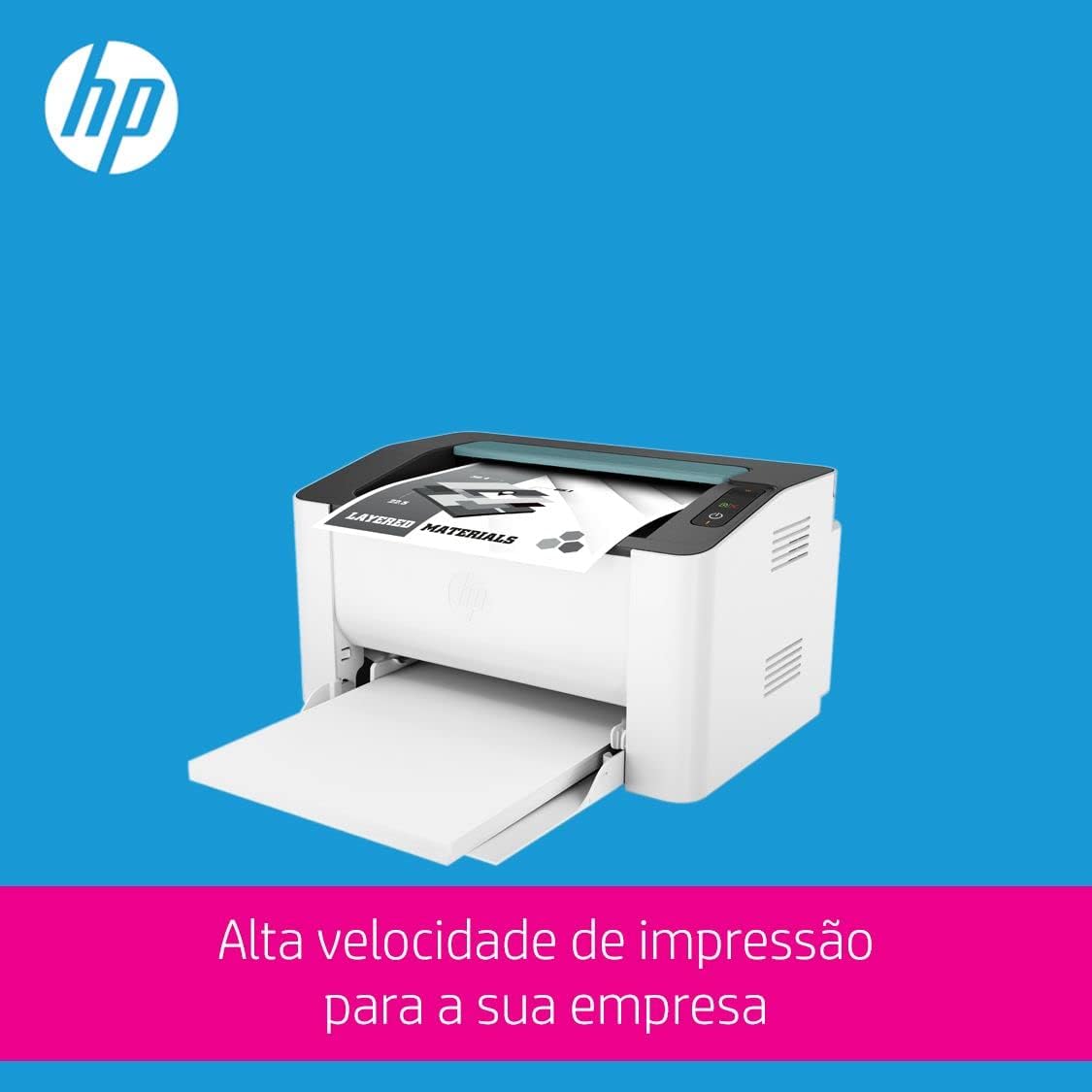 HP Laser 107w Printer - Black and white, Printer for Small Medium Business