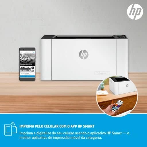 HP Laser 107w Printer - Black and white, Printer for Small Medium Business