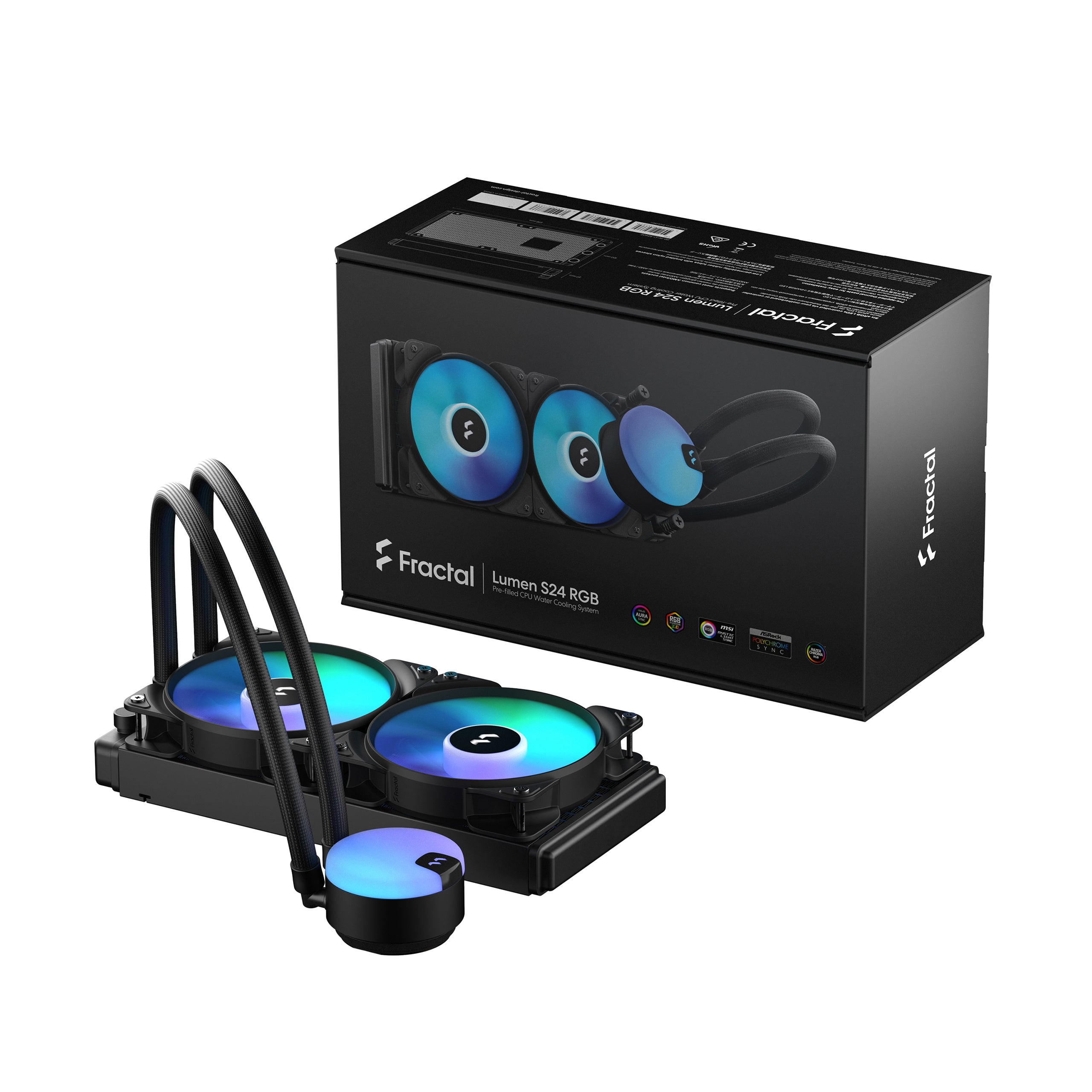 Fractal 240mm Lumen S24 V2 RGB Liquid CPU Cooler – High-Performance AIO Cooling with RGB Lighting