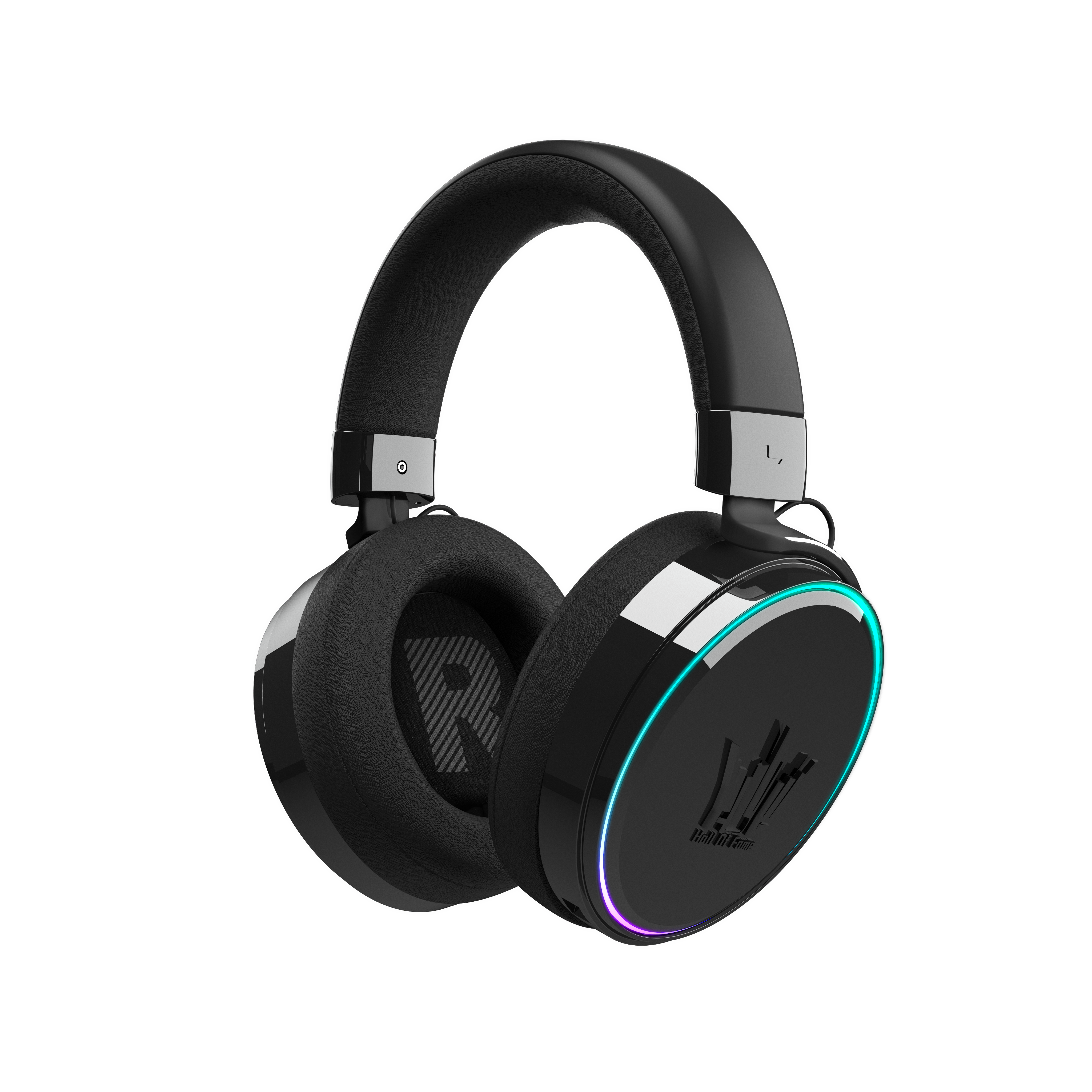 GALAX HOF Maestro H1 Piano Piano Black Gaming Headset – USB & 3.5 mm Wired, Virtual 7.1 Channel Surround, 50 mm Drivers, Uni-Directional Noise-Cancelling Mic, Halo RGB Lighting