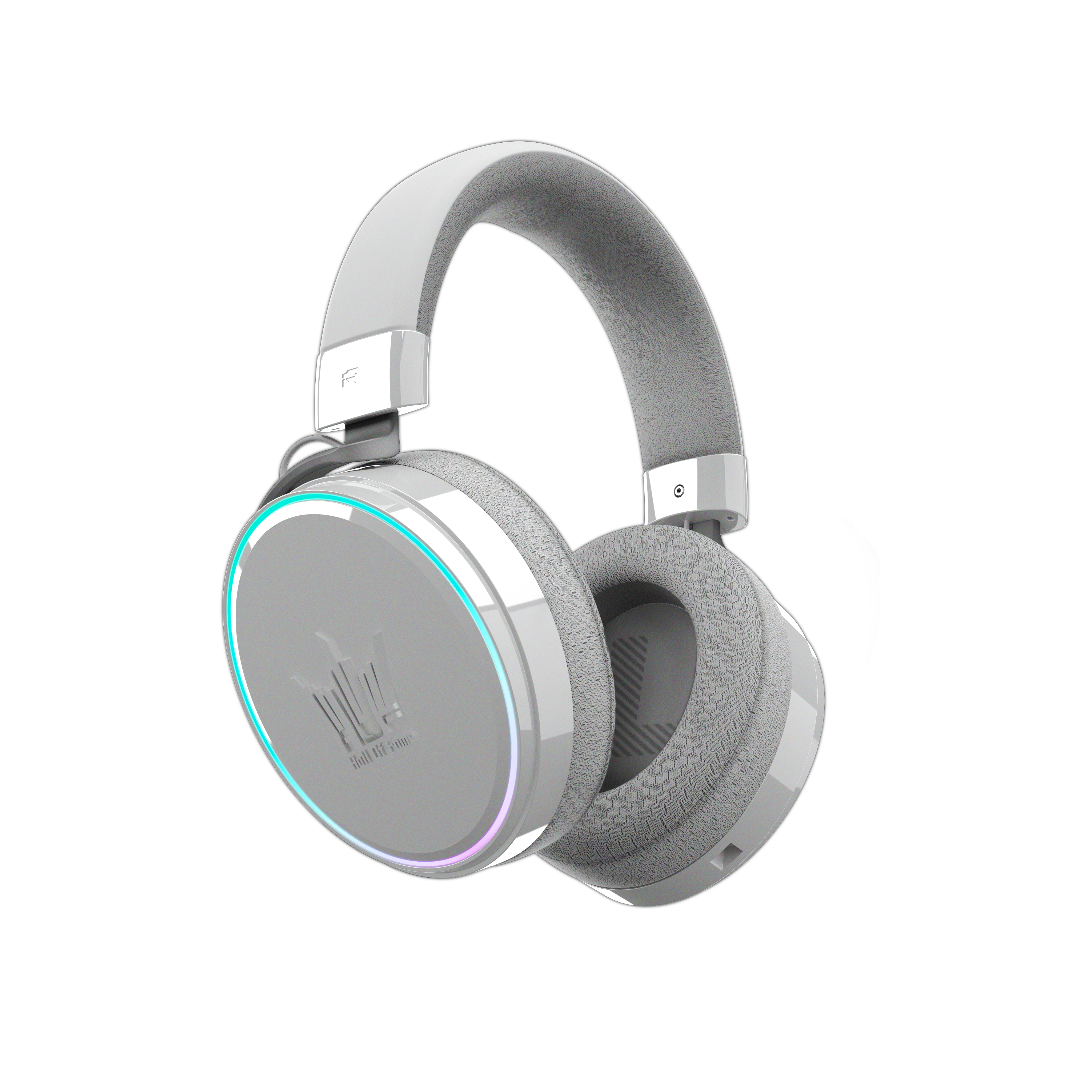 GALAX HOF Maestro H1 Piano White Gaming Headset – USB & 3.5 mm Wired, Virtual 7.1 Channel Surround, 50 mm Drivers, Uni-Directional Noise-Cancelling Mic, Halo RGB Lighting