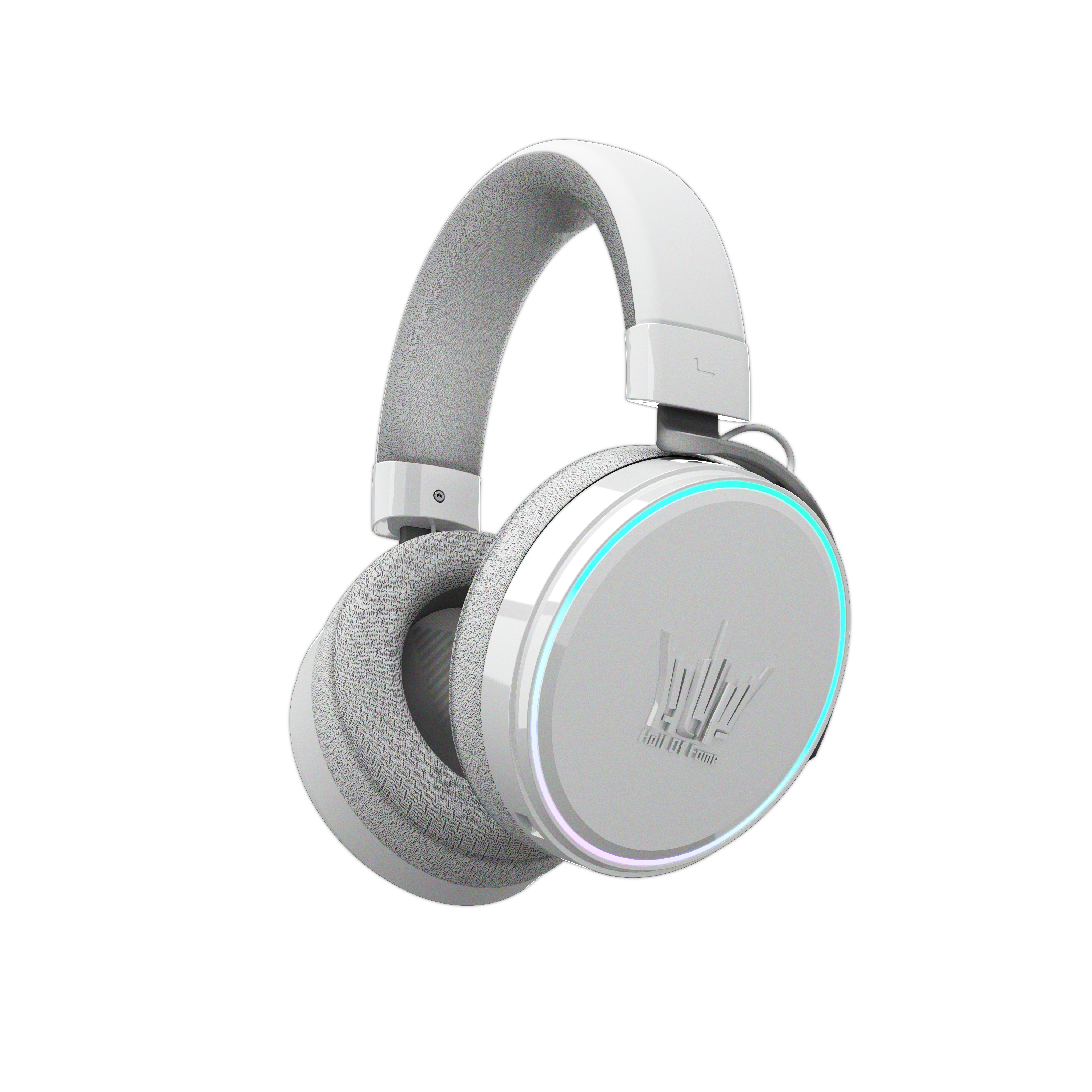 GALAX HOF Maestro H1 Piano White Gaming Headset – USB & 3.5 mm Wired, Virtual 7.1 Channel Surround, 50 mm Drivers, Uni-Directional Noise-Cancelling Mic, Halo RGB Lighting