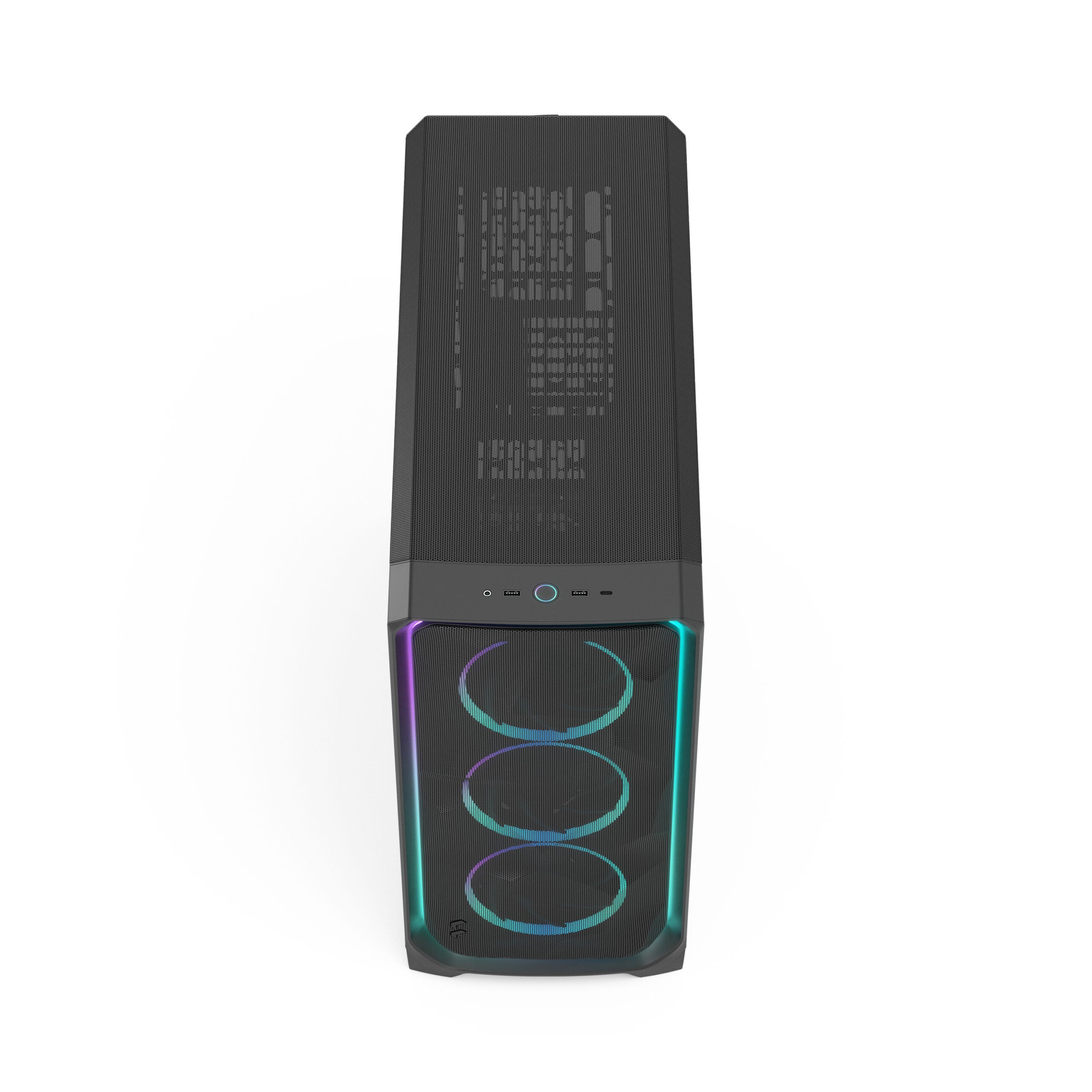 Fractal Design Meshify 3 XL Black RGB Tempered Glass Light Tint Case – High-Airflow Full Tower with RGB Fans, Modular Interior & Superior Cable Management