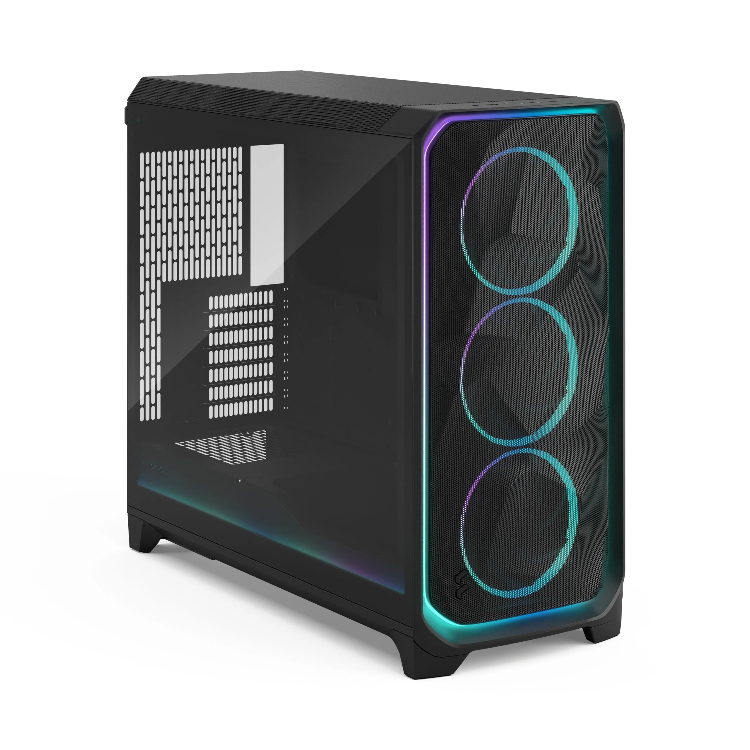 Fractal Design Meshify 3 XL Black RGB Tempered Glass Light Tint Case – High-Airflow Full Tower with RGB Fans, Modular Interior & Superior Cable Management