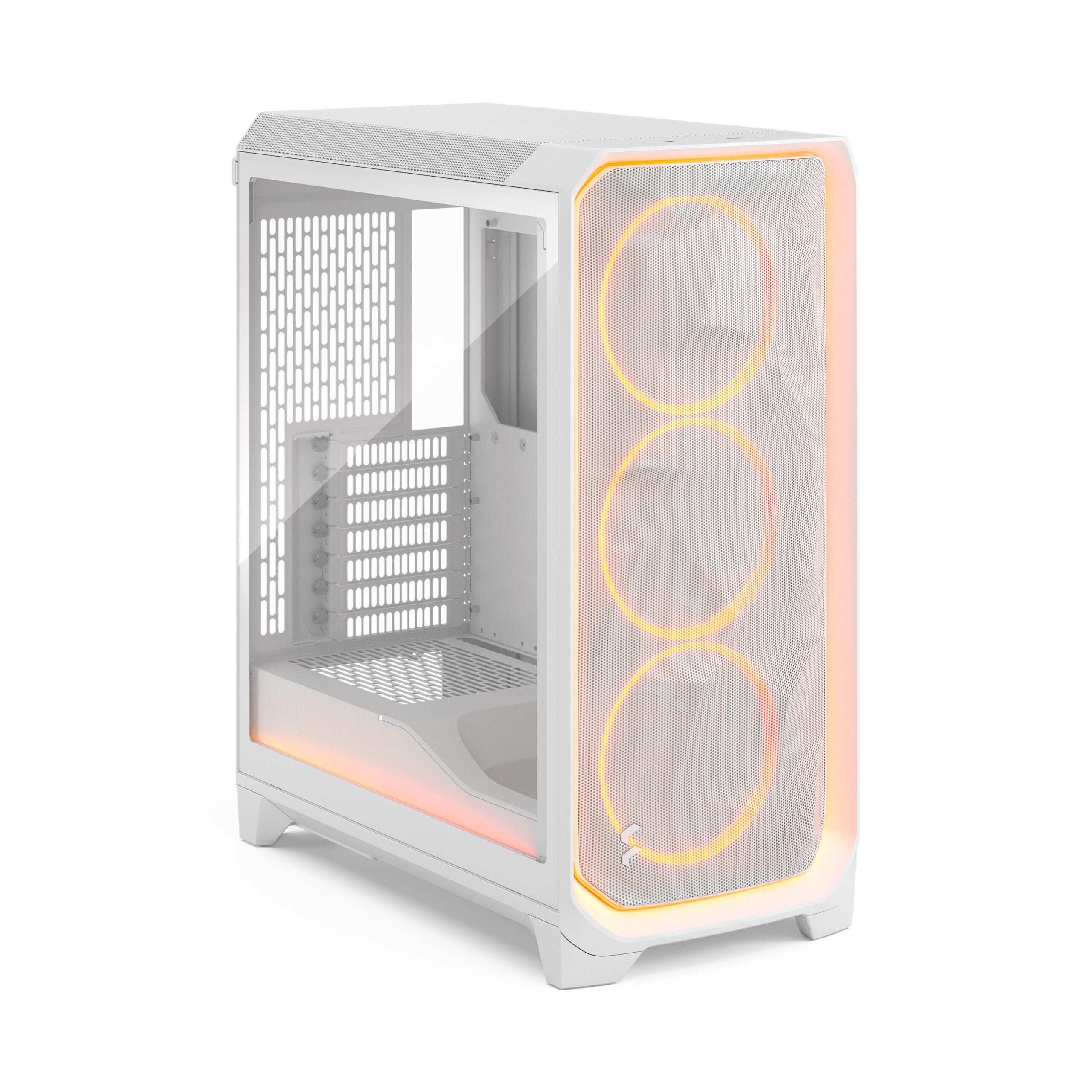 Fractal Meshify 3 Ambience Pro RGB White TG Mid Tower Case – High Airflow, Tempered Glass, ARGB Lighting