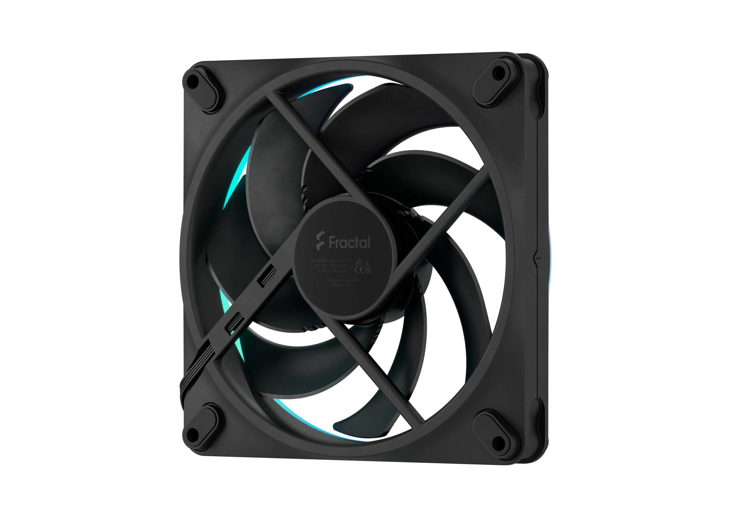 Fractal Design Momentum 14 ARGB 140mm PWM Black Fans – High-Performance RGB Cooling 3-Pack