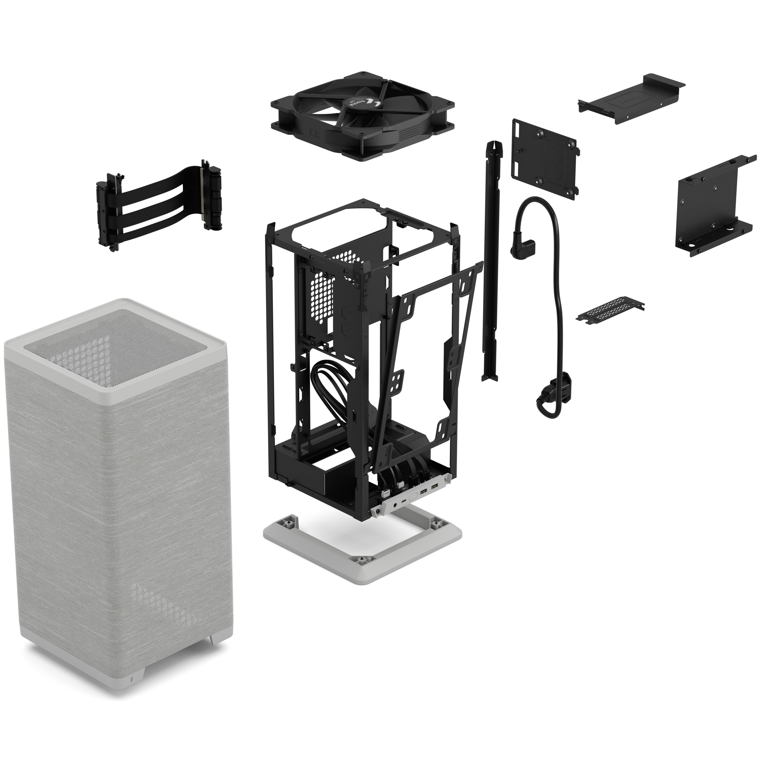 Fractal Design Mood Mini-ITX Light Gray Case – Compact Elegance, Premium Build, Silent Cooling, and Modern Minimalist Design