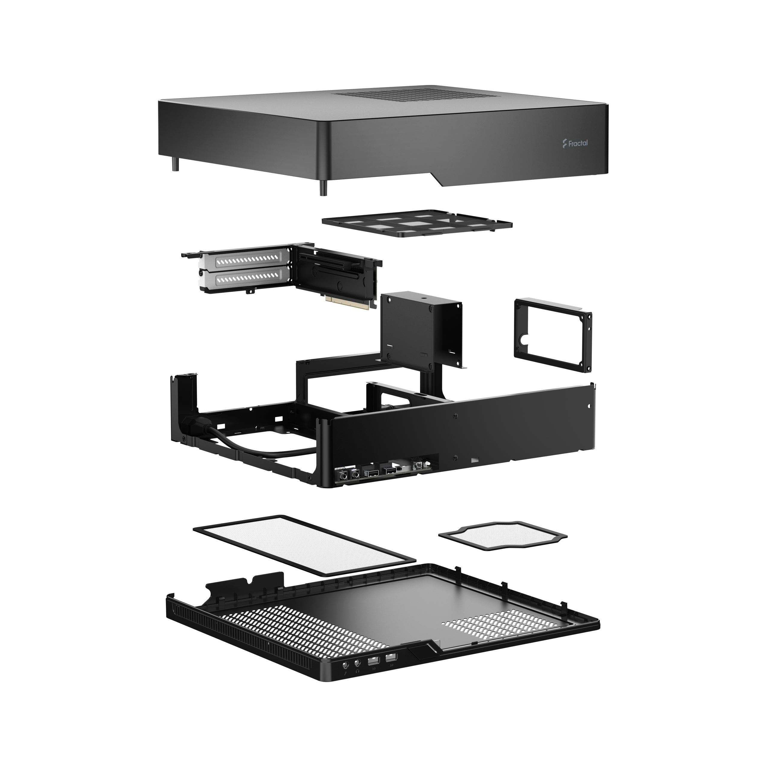 Fractal Design Node 202 Mini-ITX SFX HTPC PC Case – Slim, Compact, Modern Design, High Airflow, Vertical & Horizontal Orientation, Silent Gaming & Home Theater Build