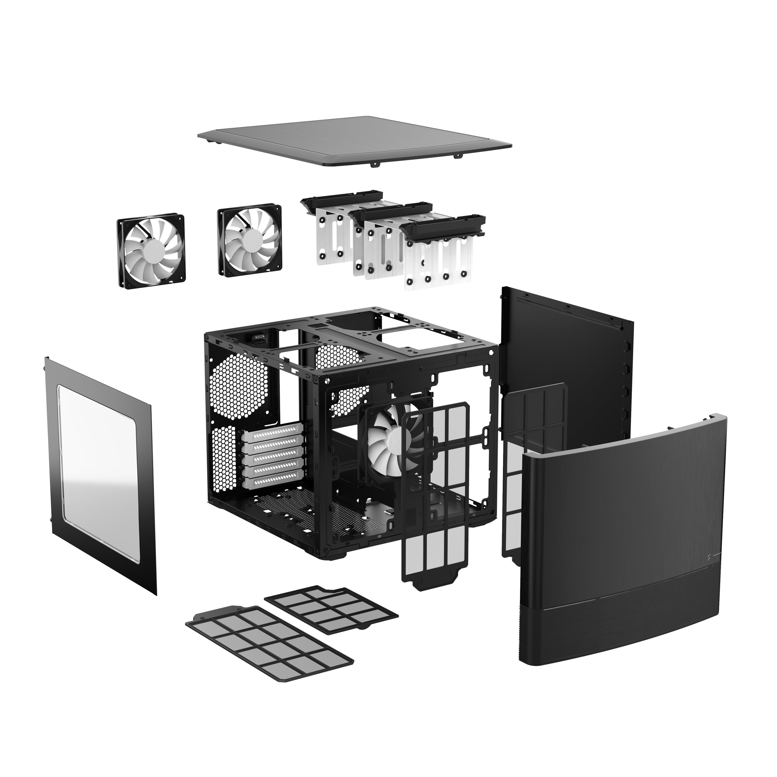 Fractal Design Node 202 Mini-ITX SFX HTPC PC Case – Slim, Compact, Modern Design, High Airflow, Vertical & Horizontal Orientation, Silent Gaming & Home Theater Build