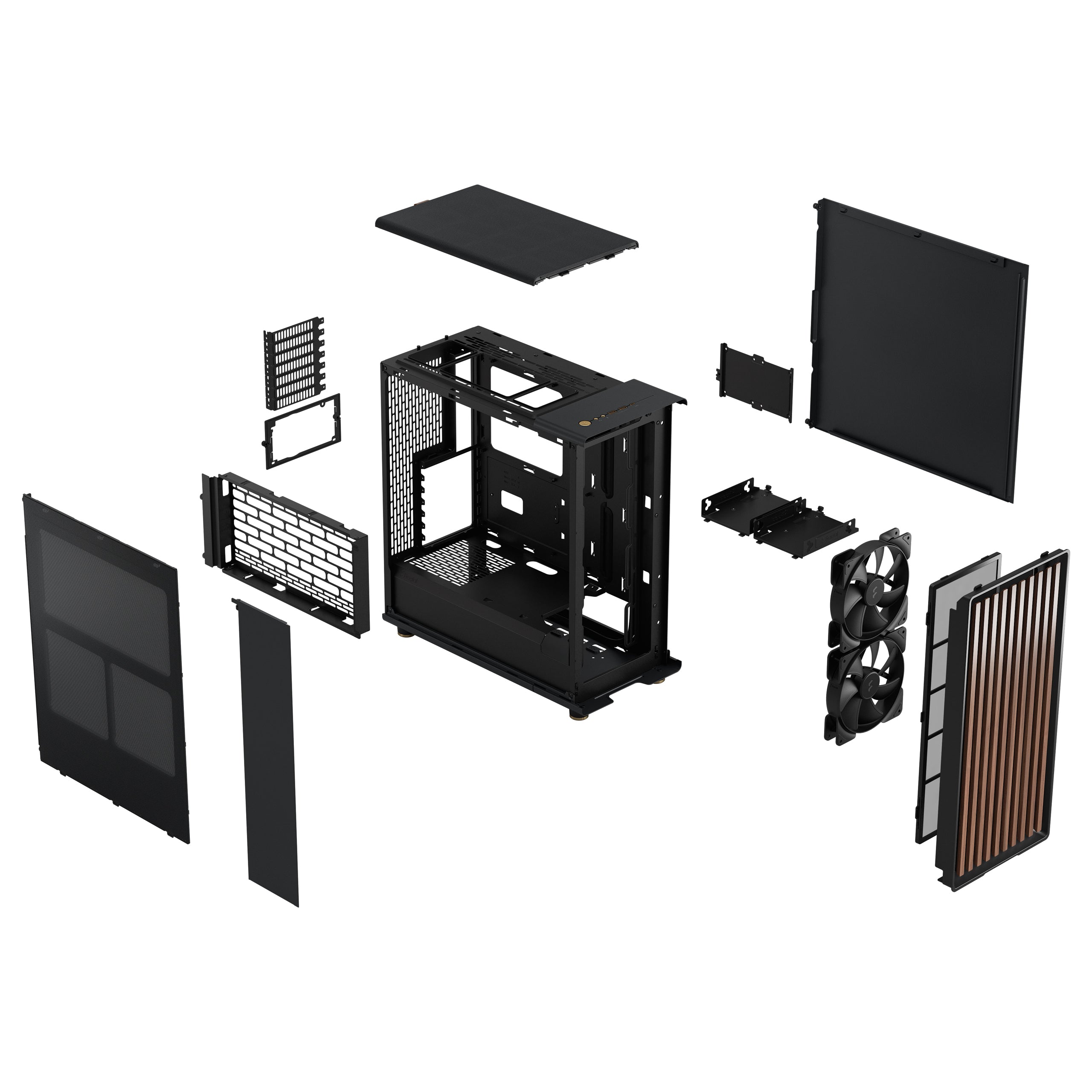 Fractal North Charcoal Mesh Mid Tower Case – High-Airflow Gaming PC Case with Premium Charcoal Finish