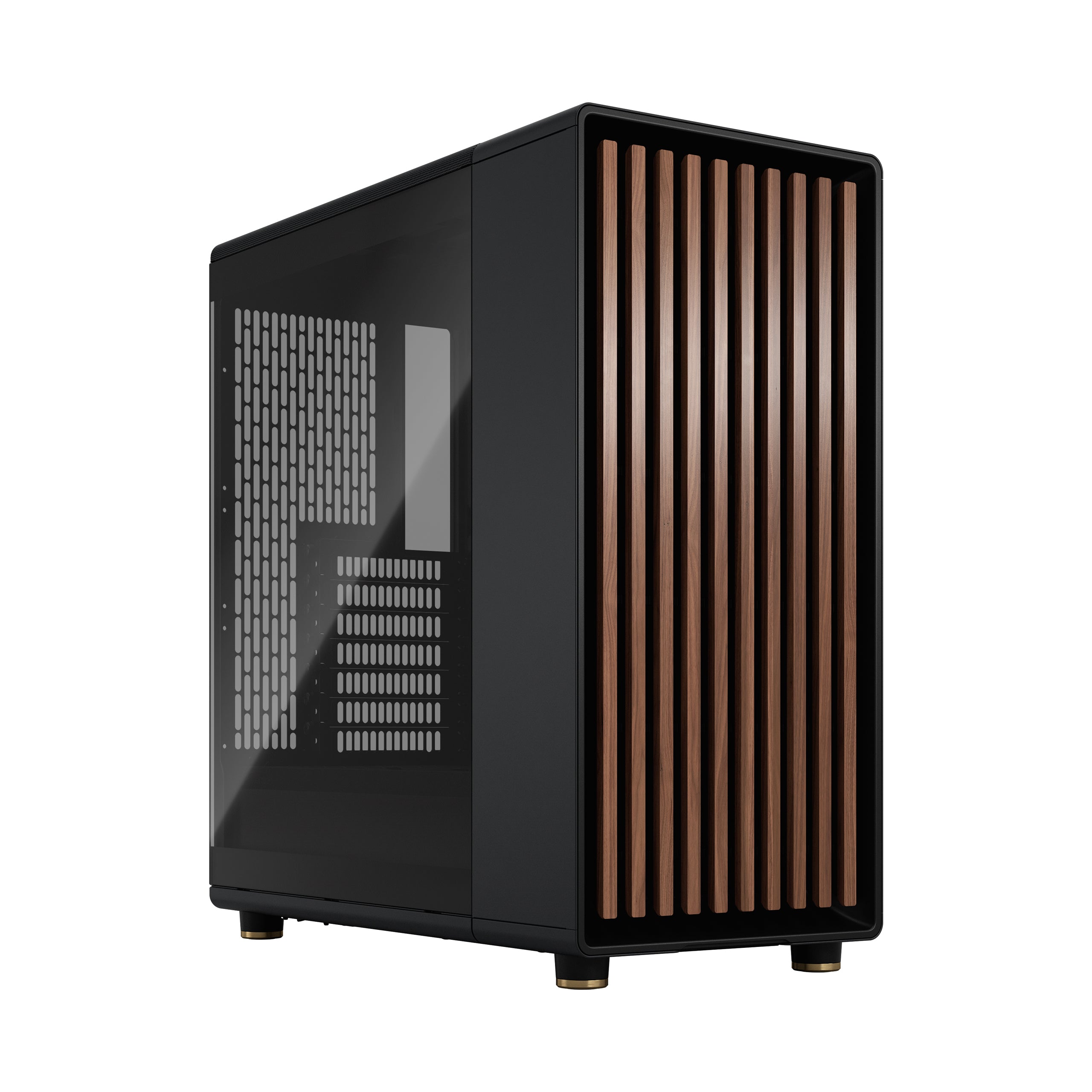 Fractal North Charcoal TG Mid Tower Case – Tempered Glass Gaming PC Case with Premium Charcoal Finish
