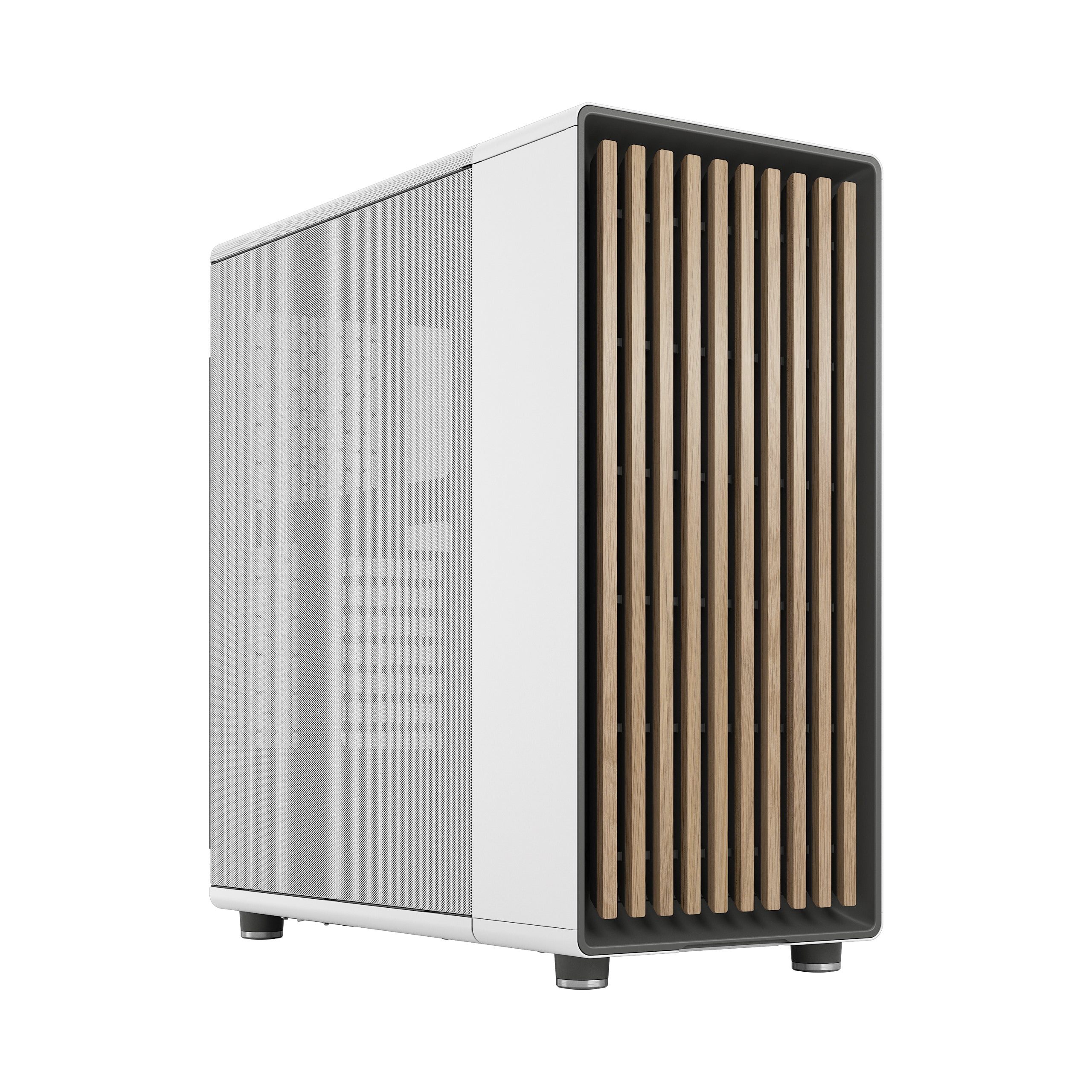 Fractal North Chalk White Mesh Mid Tower Case – High Airflow, Premium White Design, TG Panel Ready