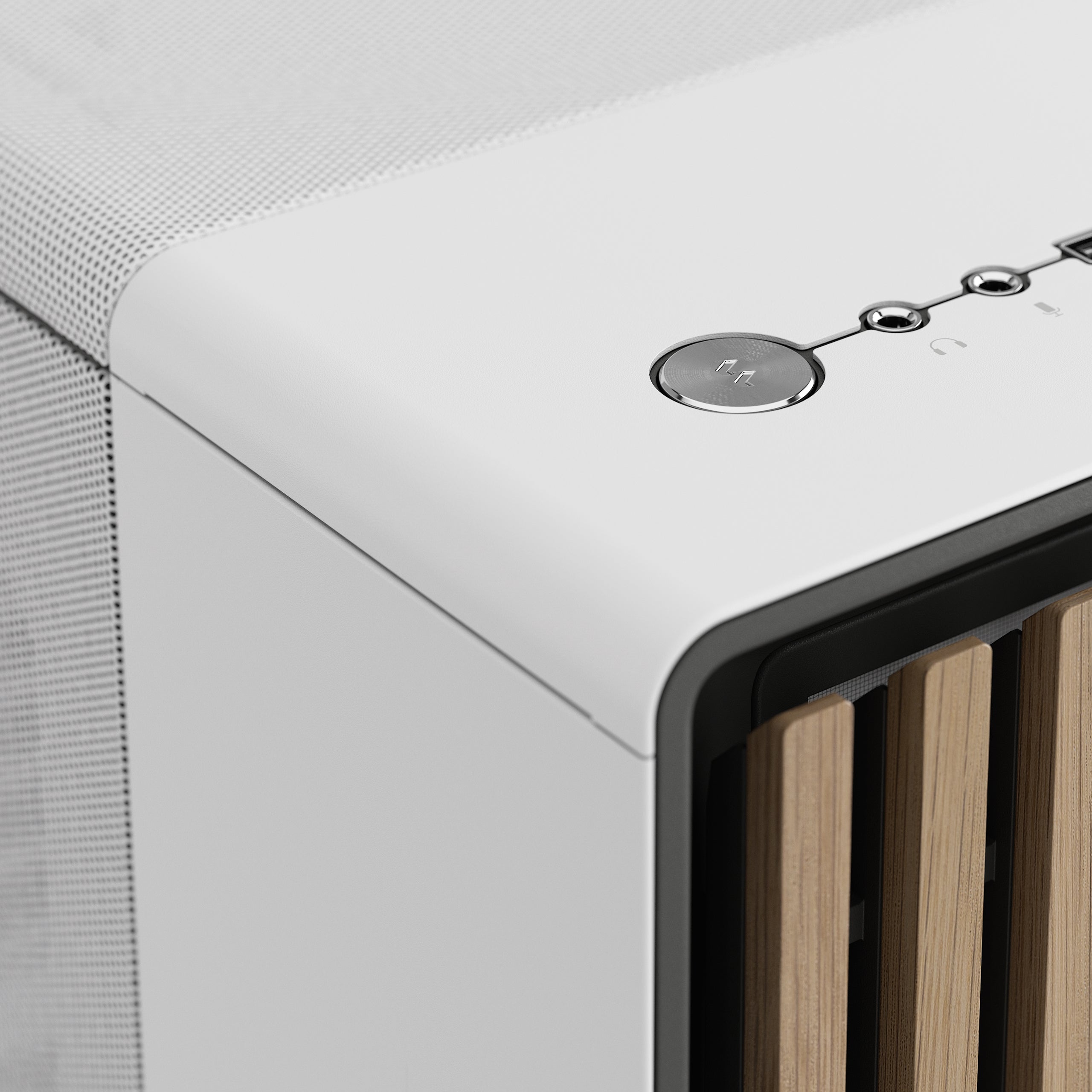 Fractal North Chalk White Mesh Mid Tower Case – High Airflow, Premium White Design, TG Panel Ready