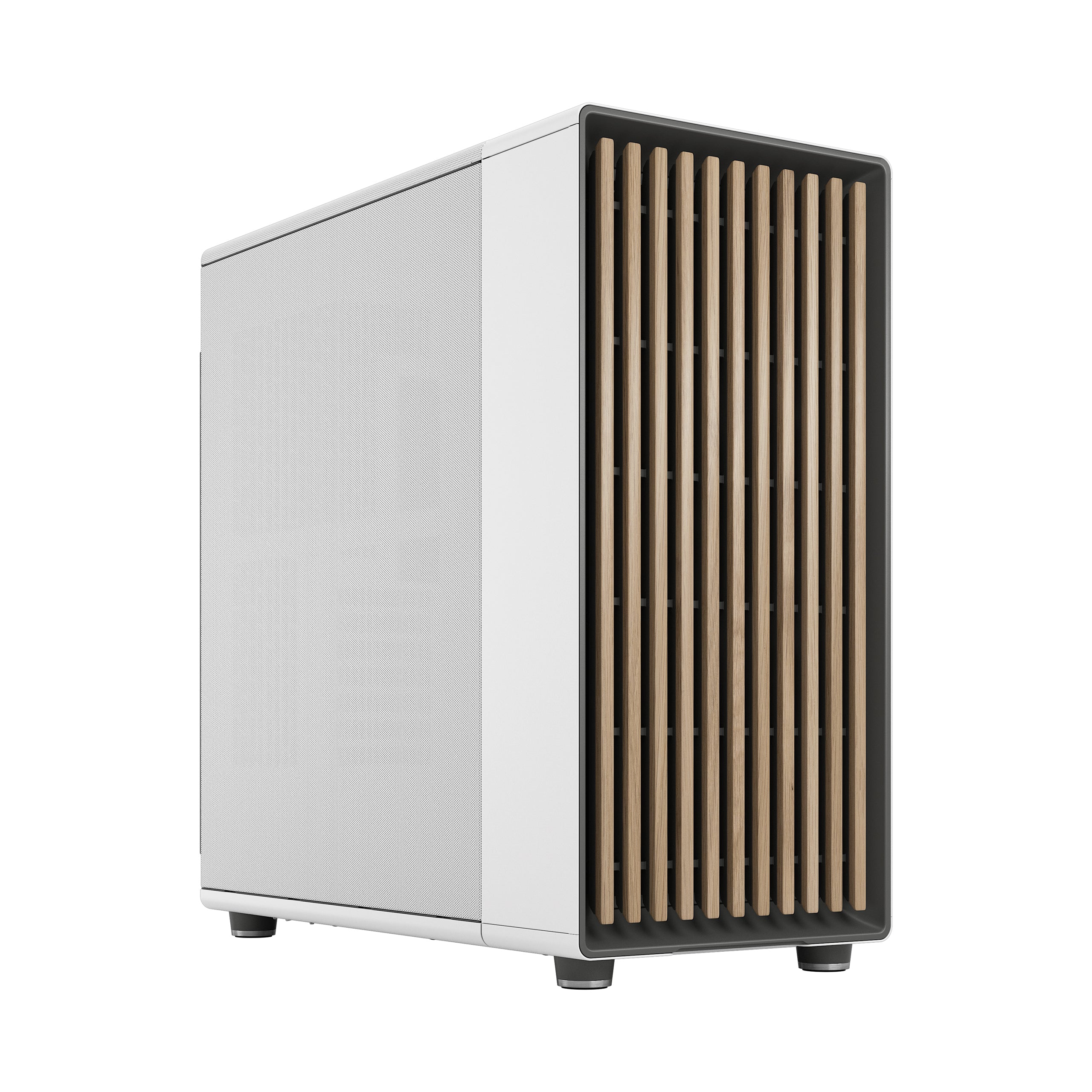 Fractal North XL Chalk White Mesh Side Panel Mid Tower Case – High Airflow Gaming PC Chassis