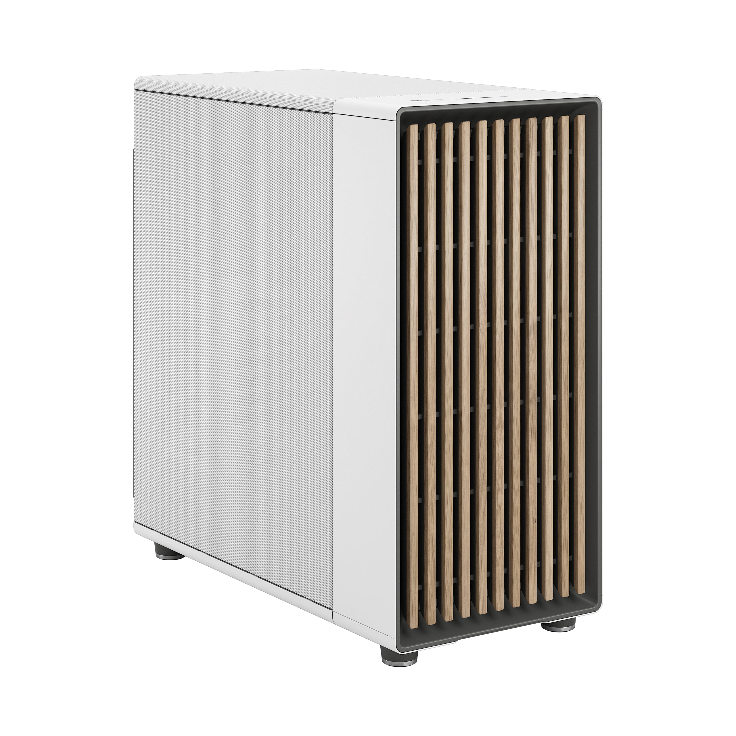 Fractal North XL Chalk White Mesh Side Panel Mid Tower Case – High Airflow Gaming PC Chassis