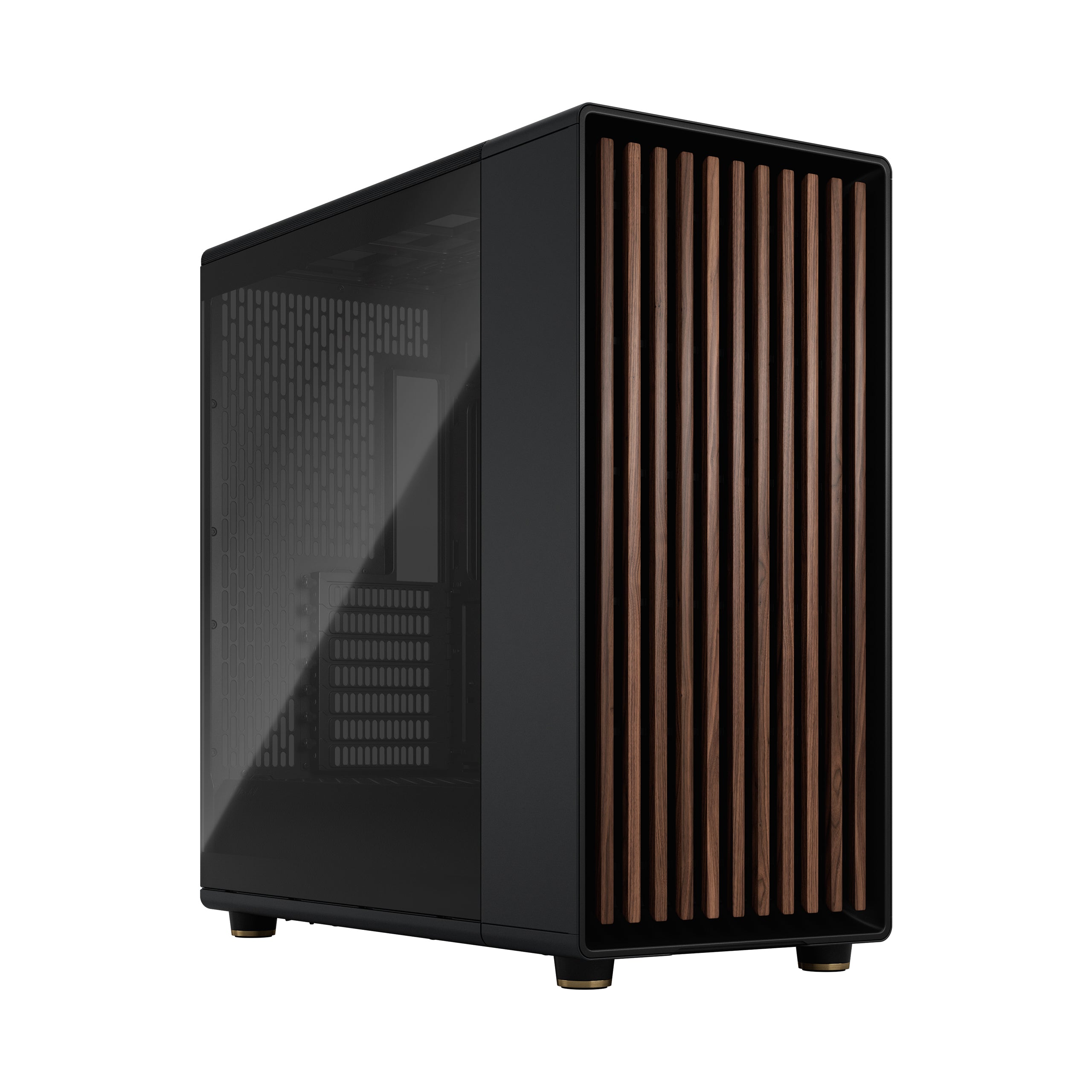 Fractal North XL Charcoal Mesh Side Panel Mid Tower Gaming Case – High Airflow PC Chassis